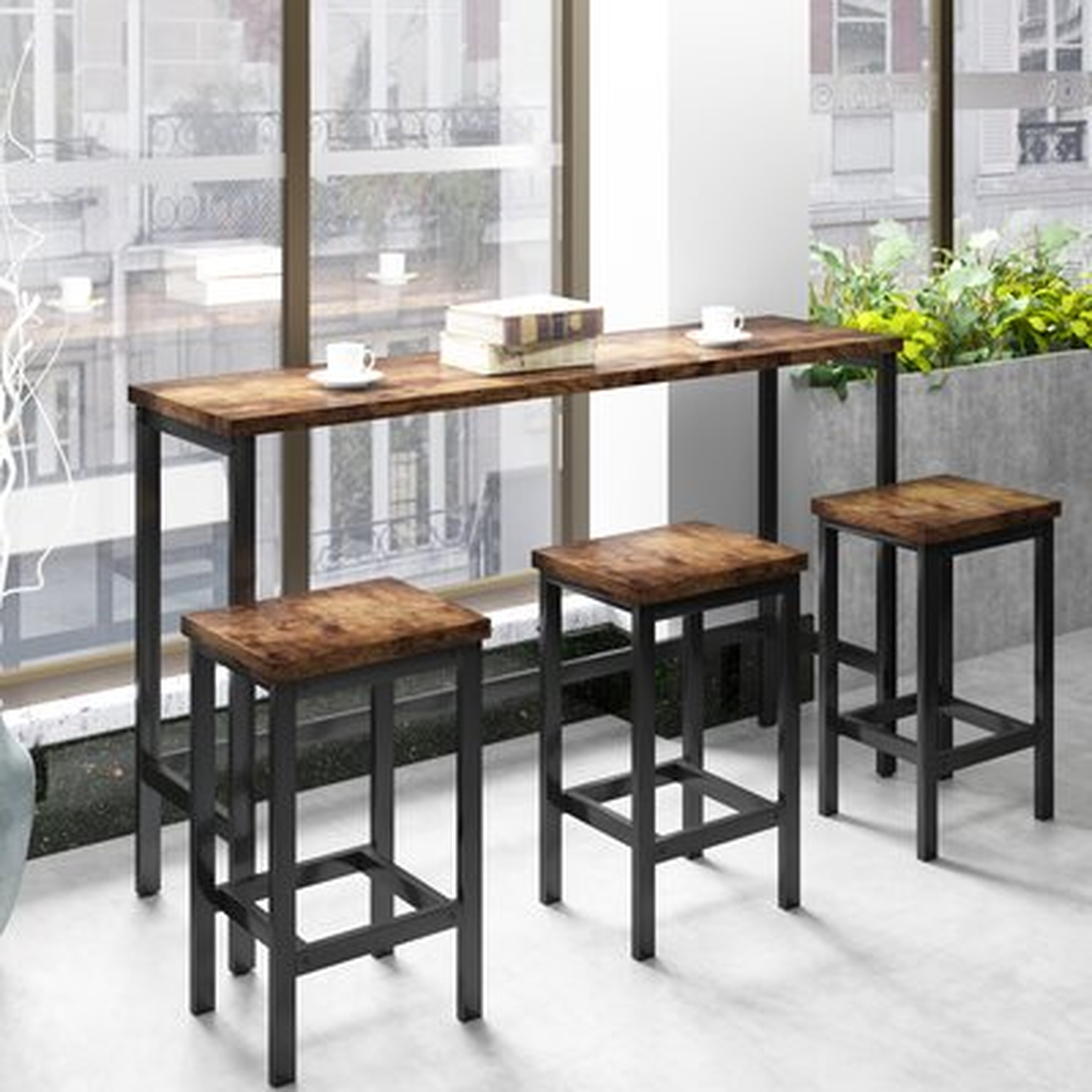 Counter Height Pub Kitchen Table Set, Gray - Wayfair