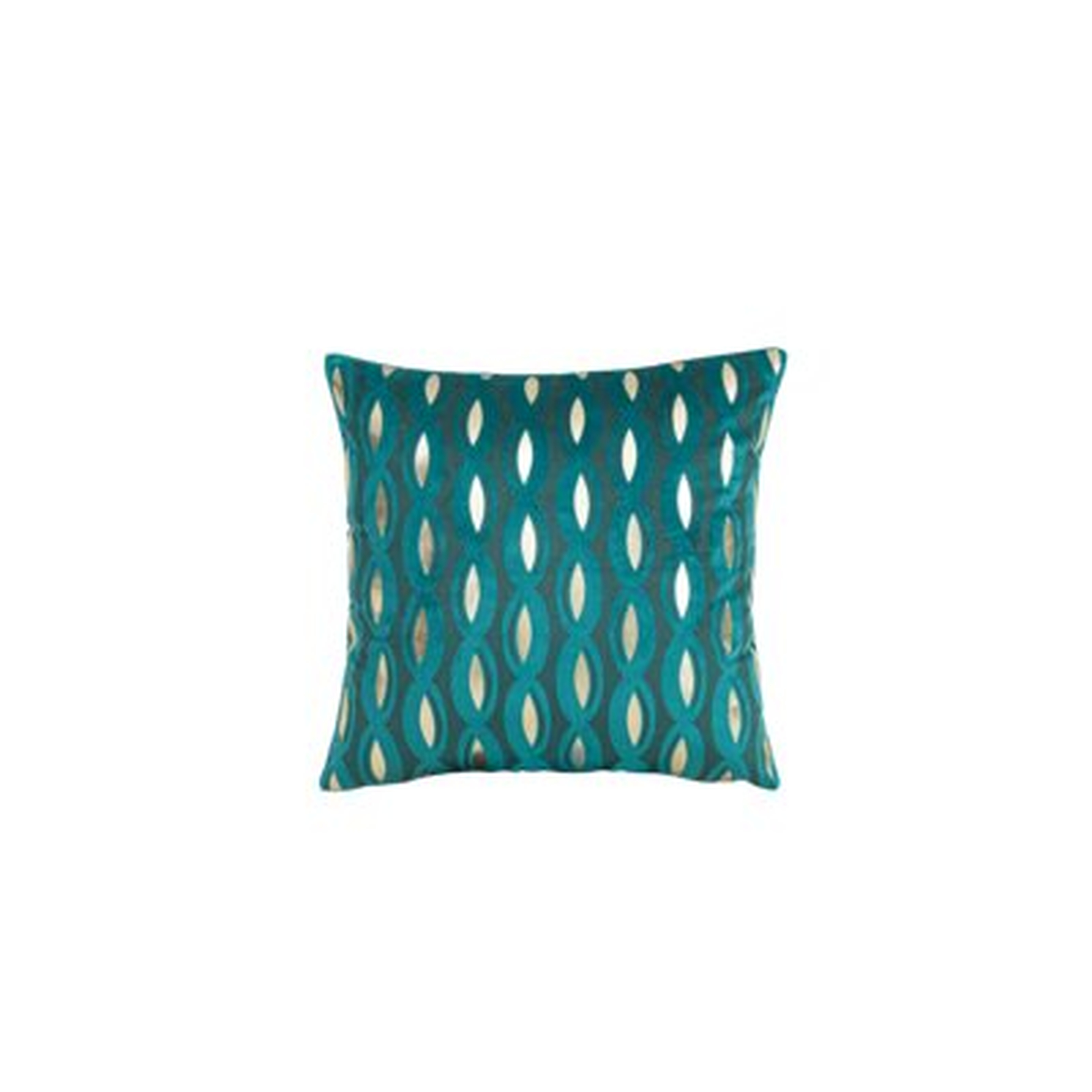 Trellis Pattern Gold Velvet Pillow Cover - Wayfair