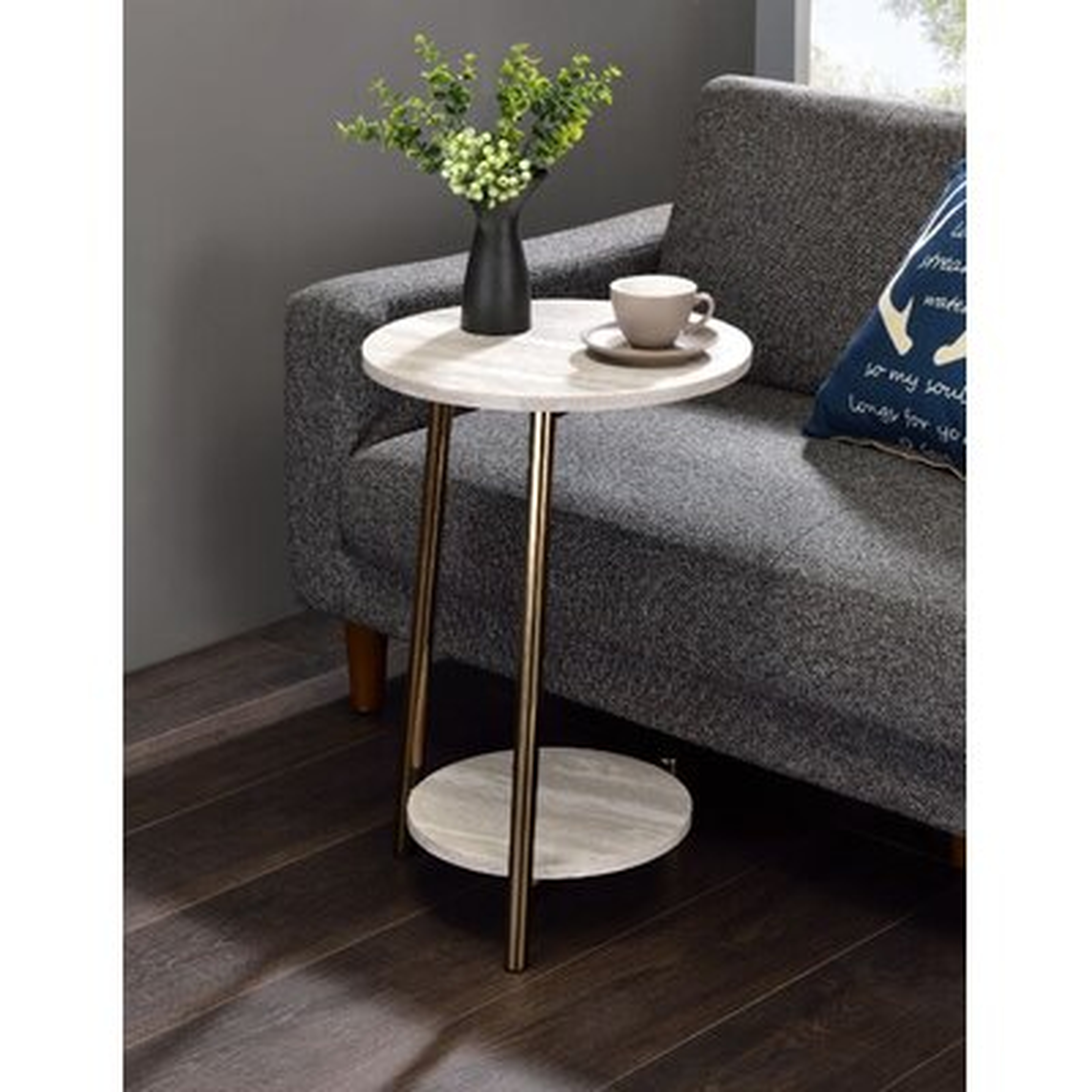 Side Table, Natural & Champagne - Wayfair