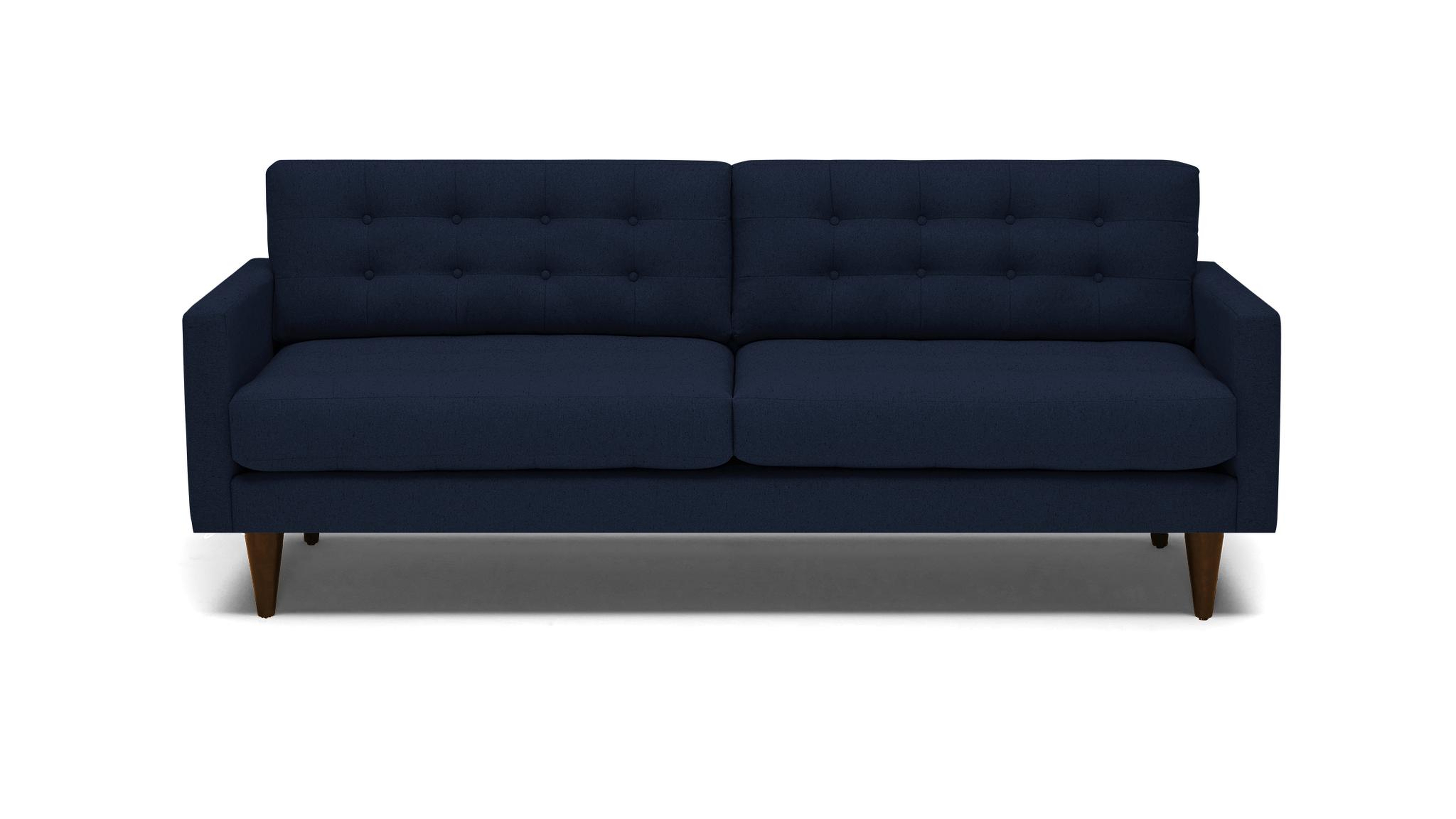 Blue Eliot Mid Century Modern Sofa - Bentley Indigo - Mocha - Joybird