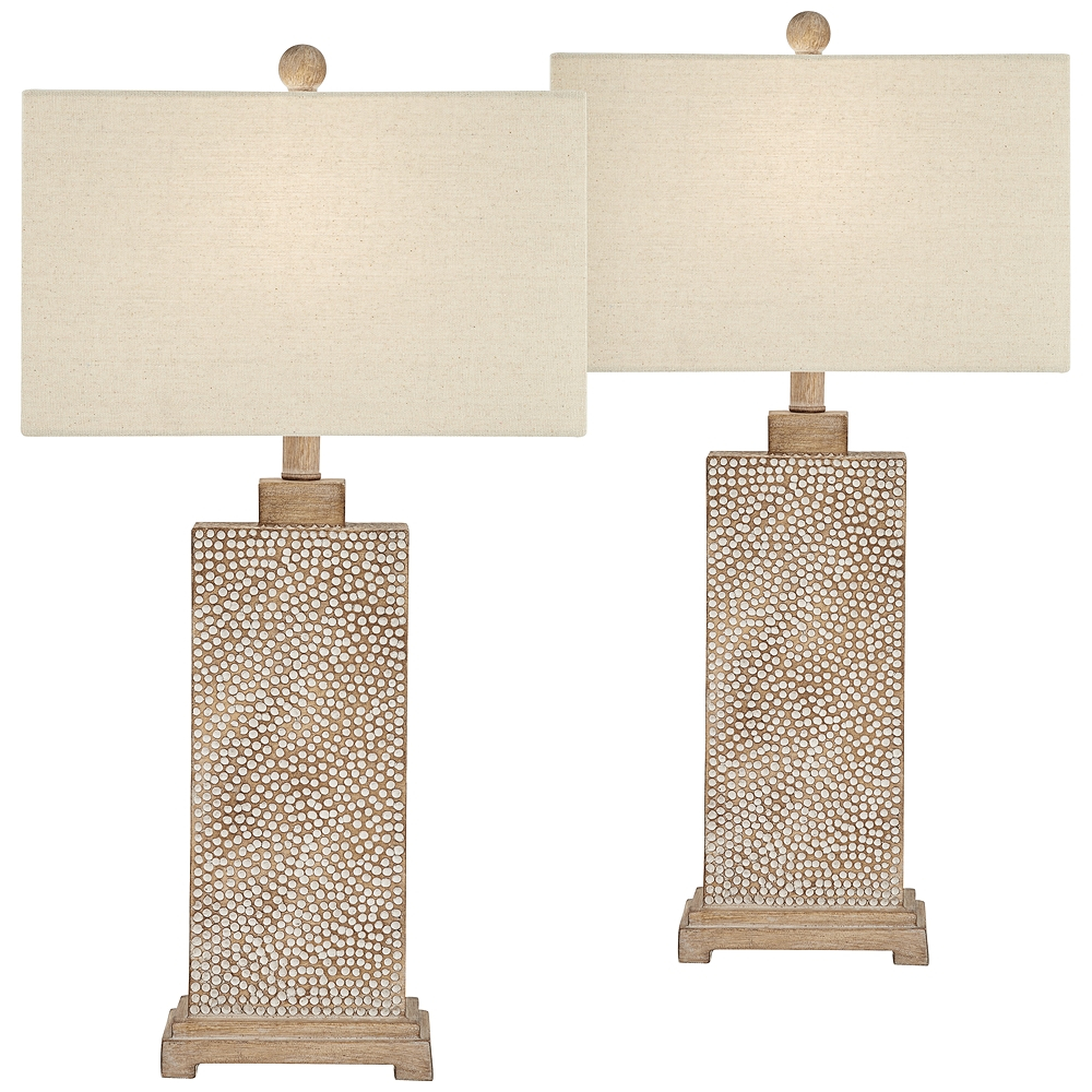 Caldwell Bronze Finish Hammered Base Table Lamps Set of 2 - Style # 94K54 - Lamps Plus