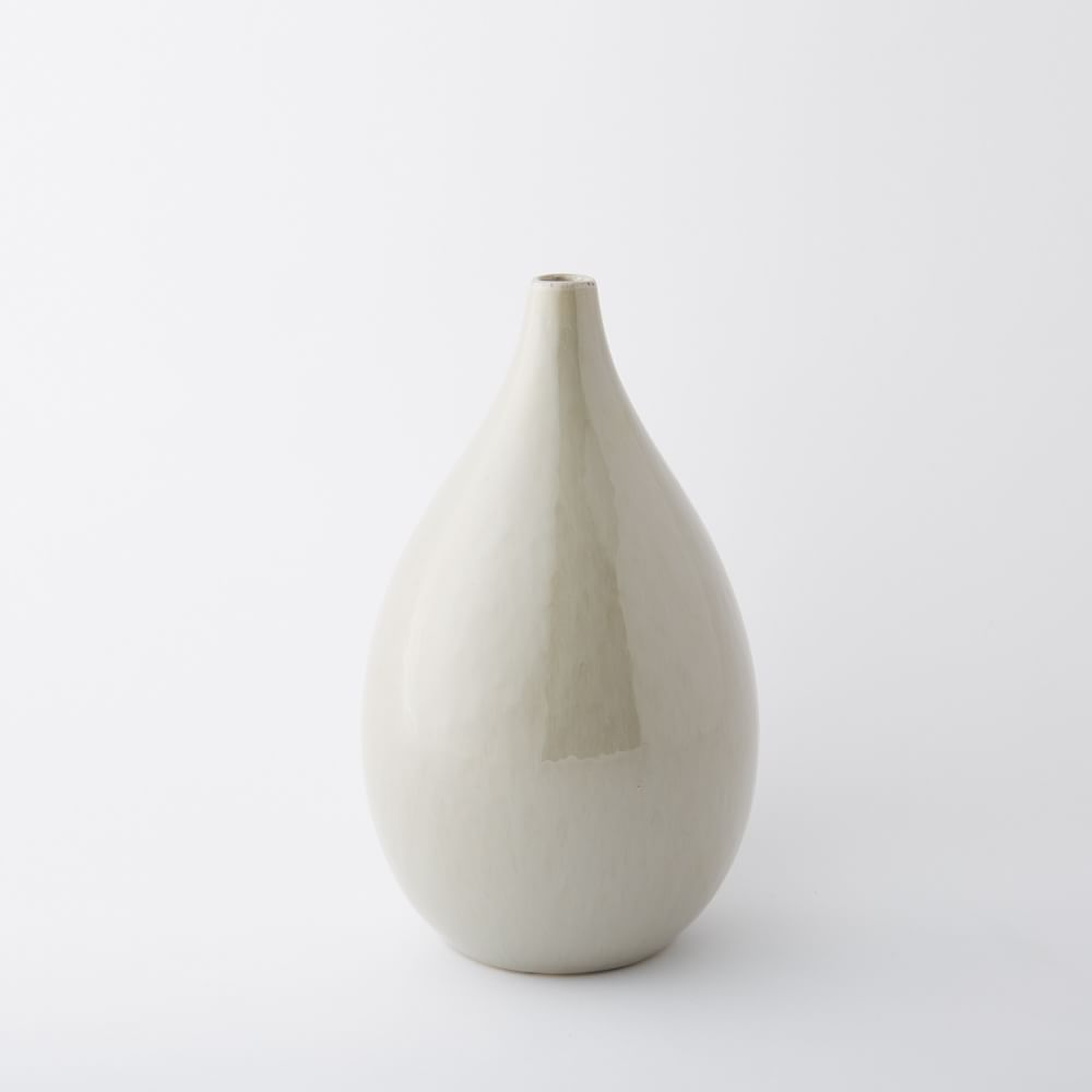 Bright Ceramicist Vase, Short Neck, Dove - West Elm