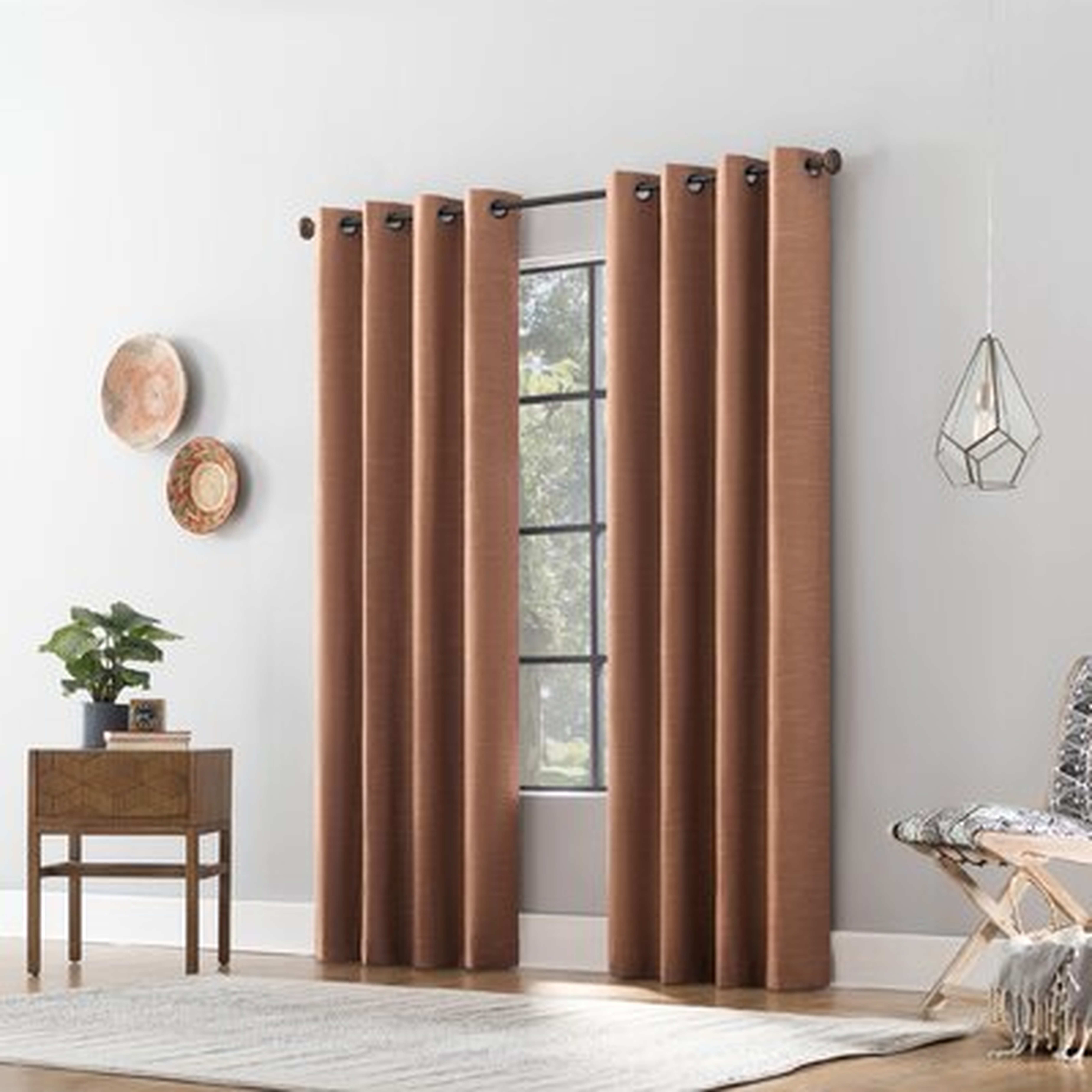 Brue Linen Solid Blackout Thermal Single Curtain Panel - Wayfair
