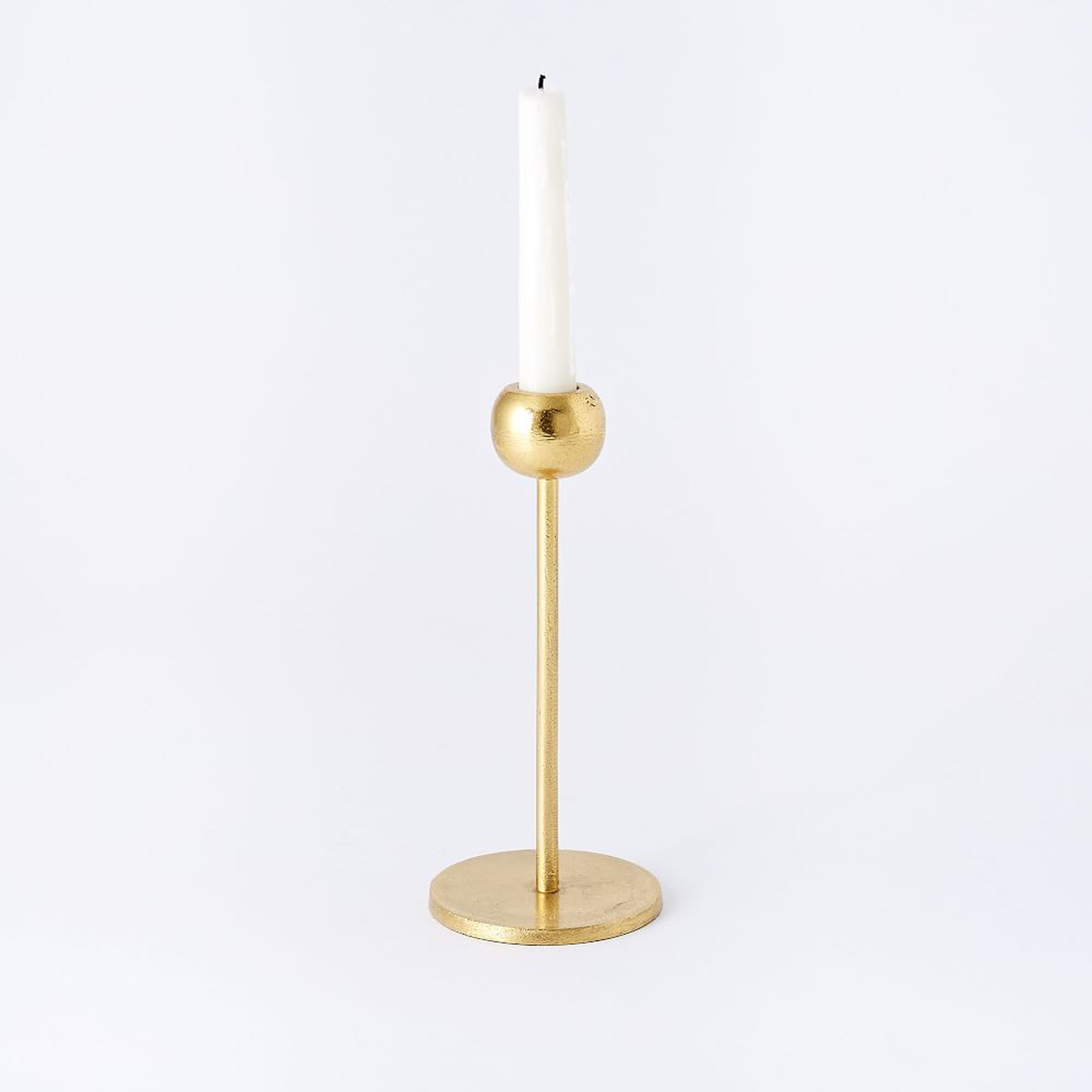 Aaron Probyn Brass Candleholder, Large, Individual - West Elm
