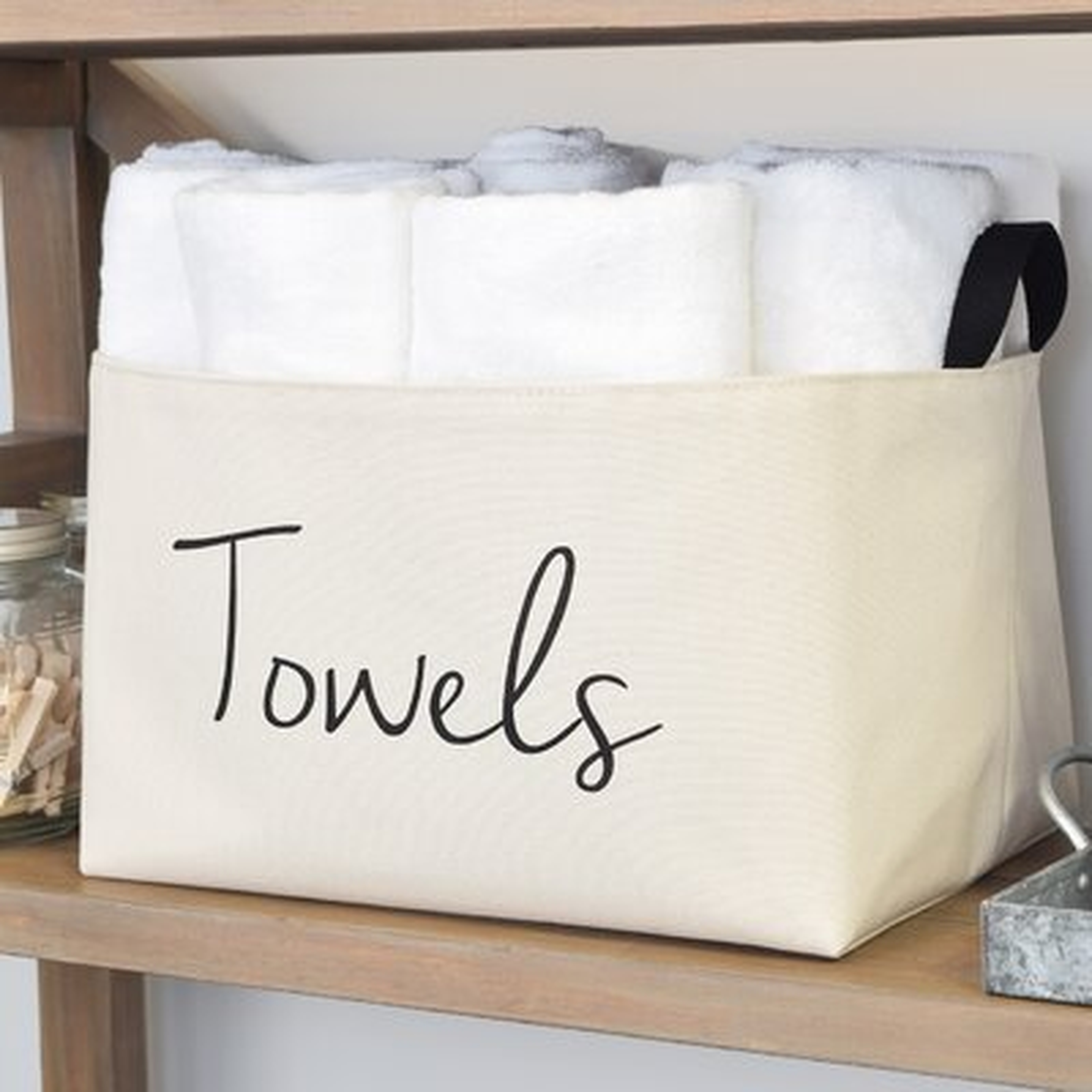 Towels Fabric Storage Basket - Wayfair