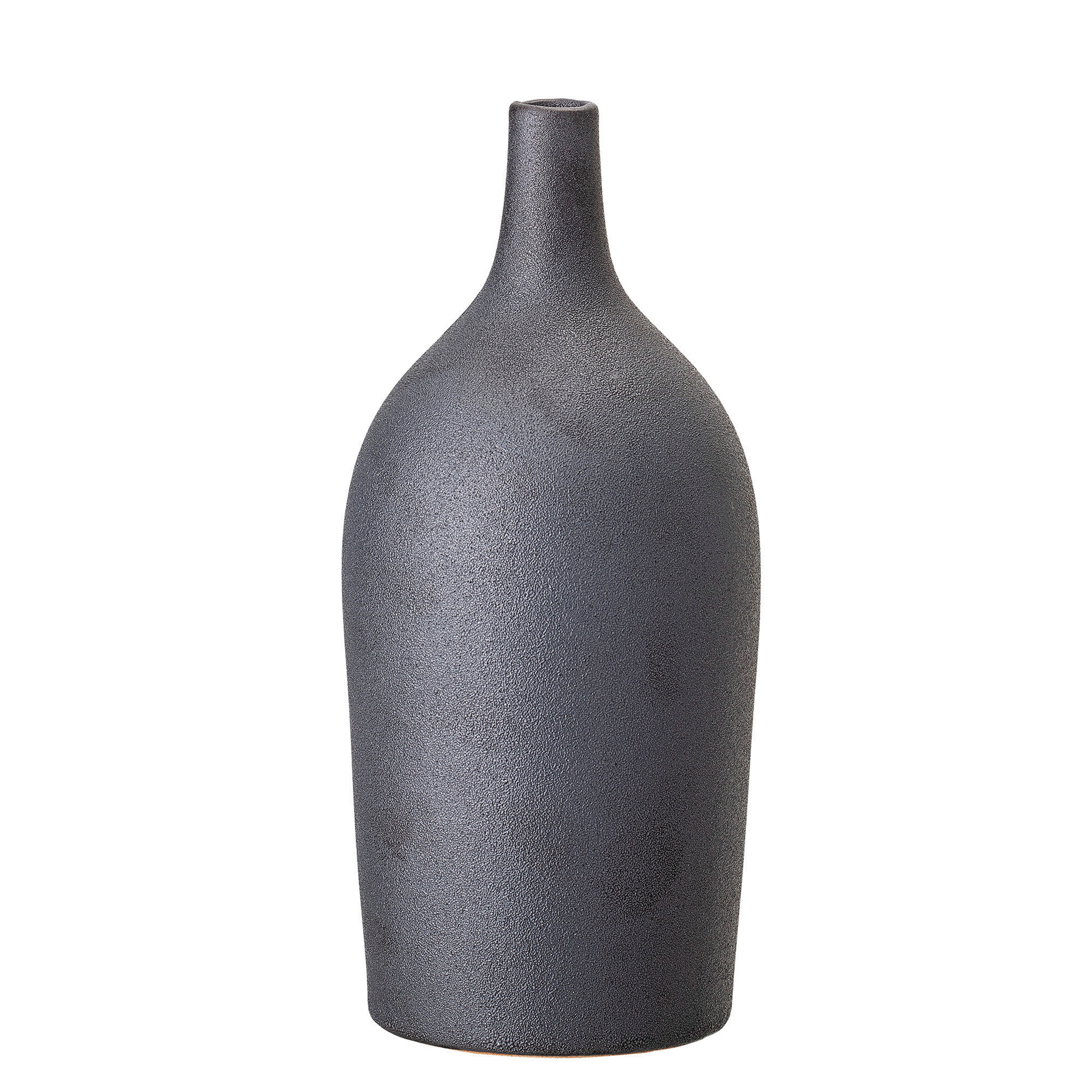 Stoneware Vase with Reactive Glaze Finish, Matte Black - Moss & Wilder