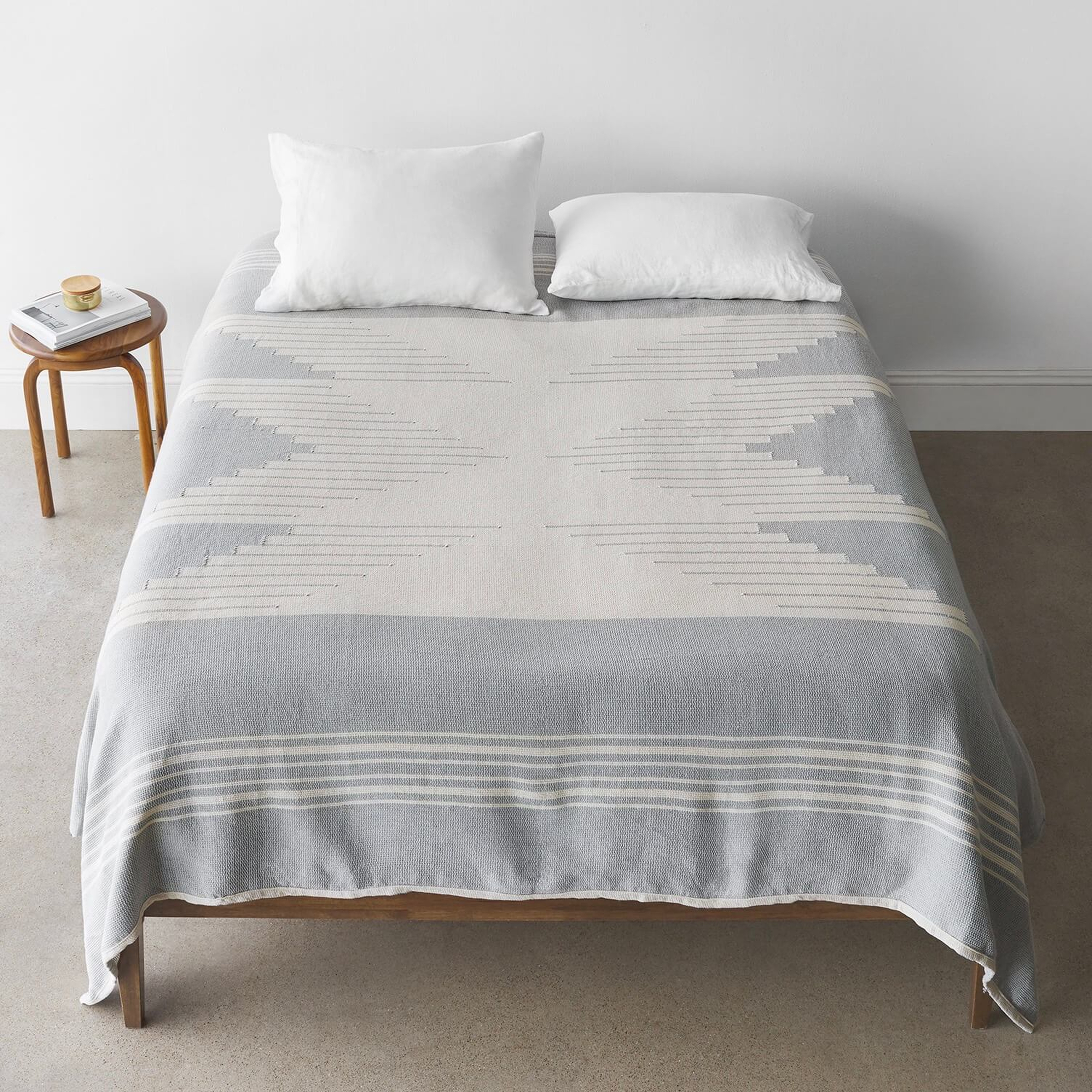 Bico Bed Blanket - Pewter - Queen By The Citizenry - The Citizenry