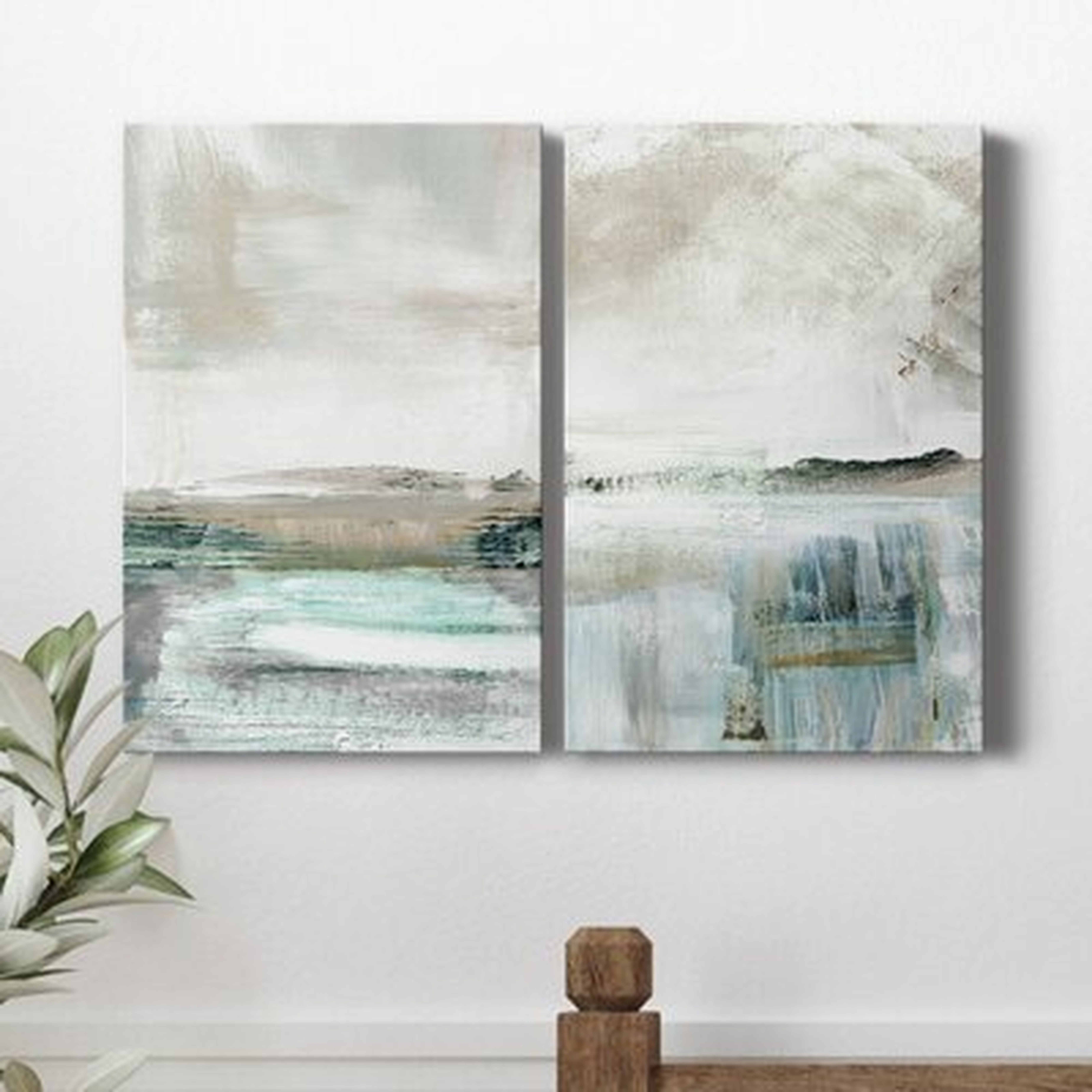 Summer Teal I - 2 Piece Painting Set on Canvas - Wayfair
