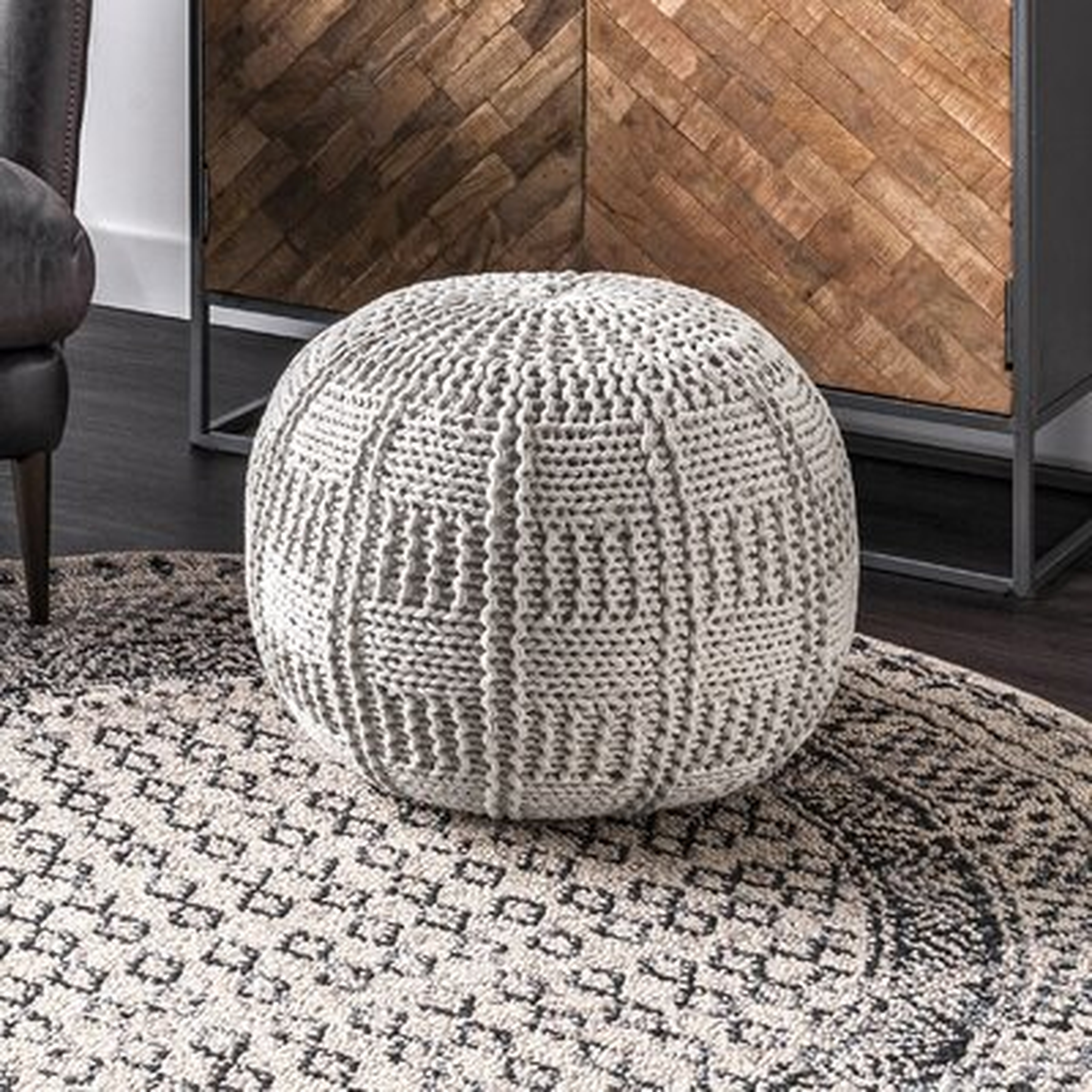 20" Round Pouf Ottoman - Wayfair