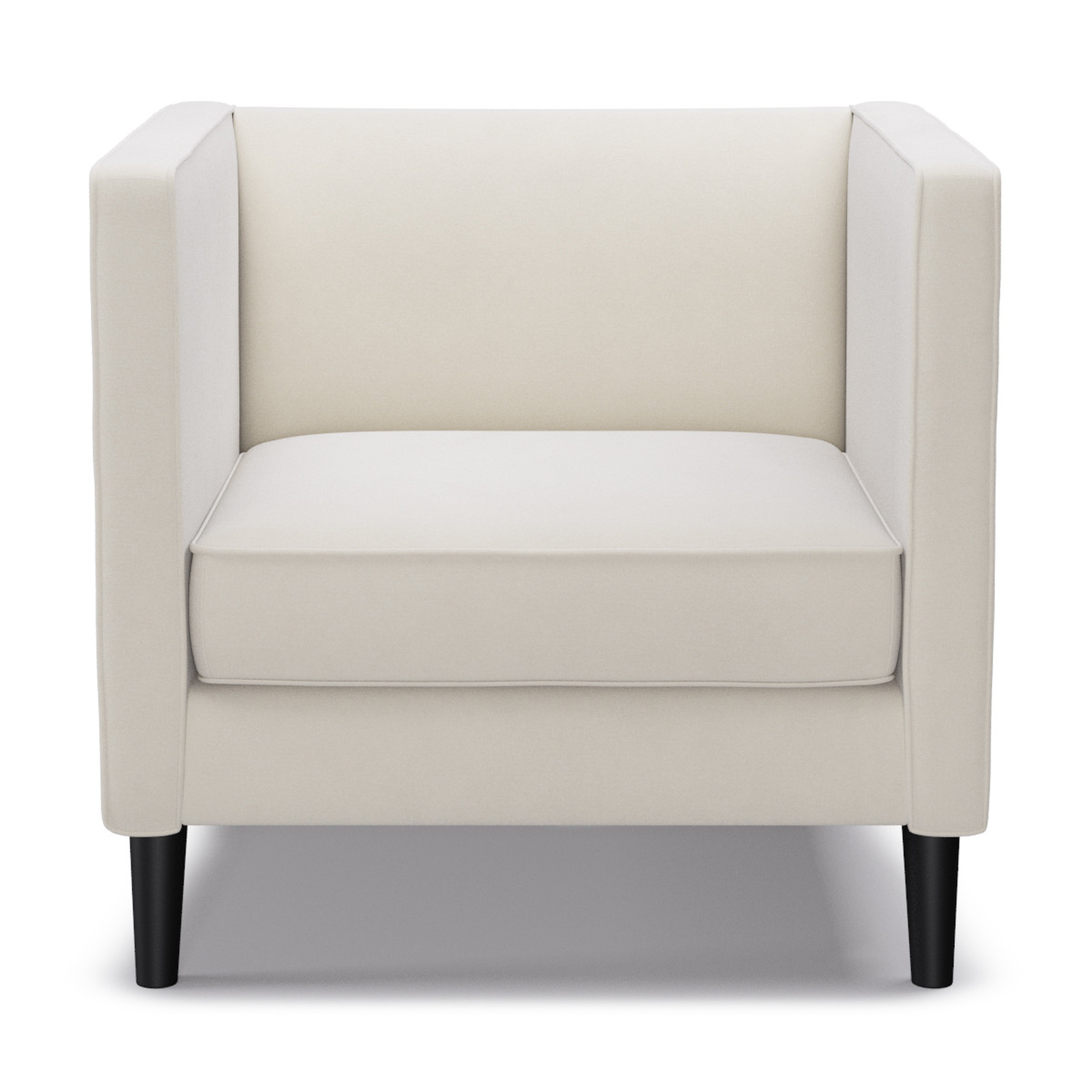 Tuxedo Chair | White Velvet - The Inside