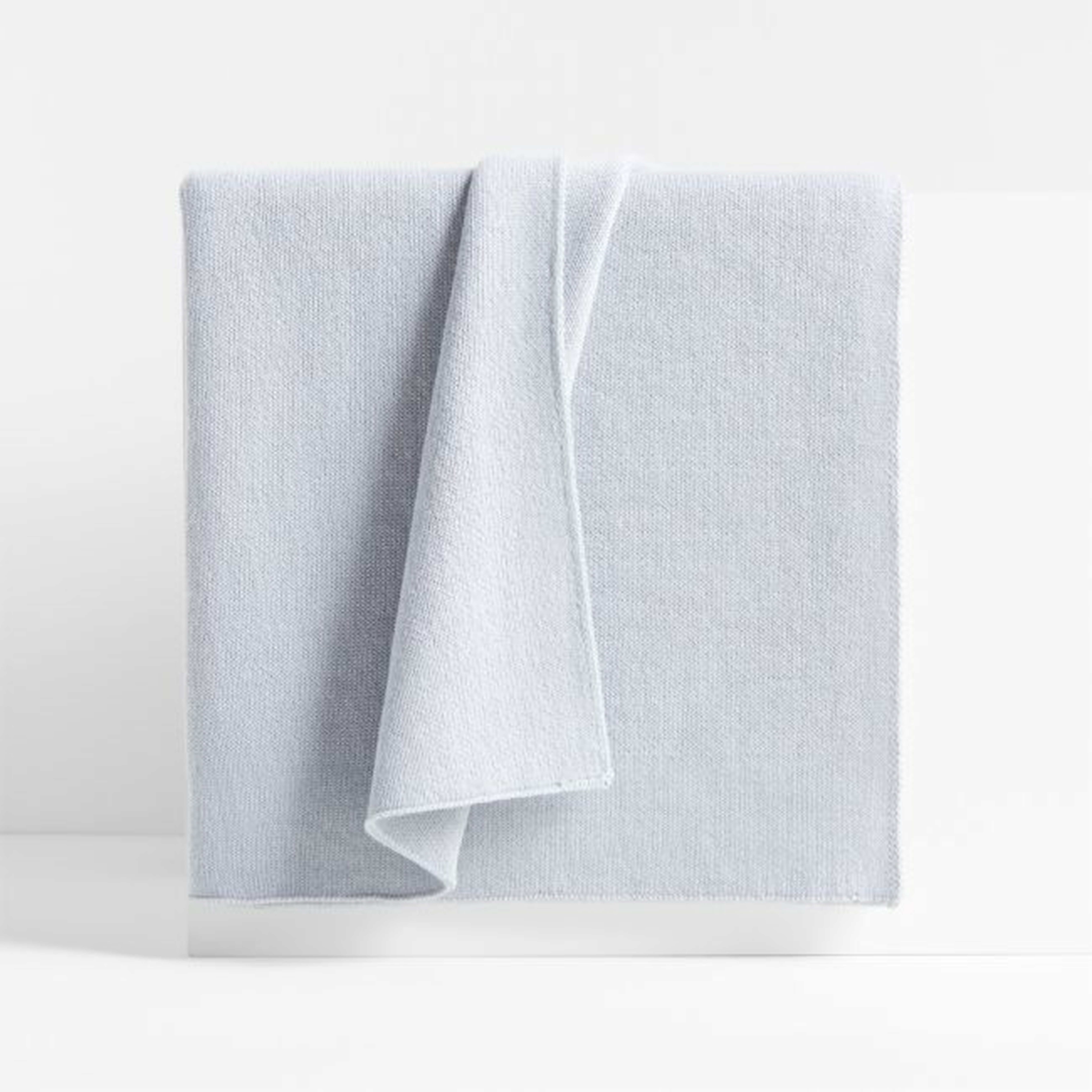 Calda Chantilly 70"x55" Mist Blue Throw Blanket - Crate and Barrel