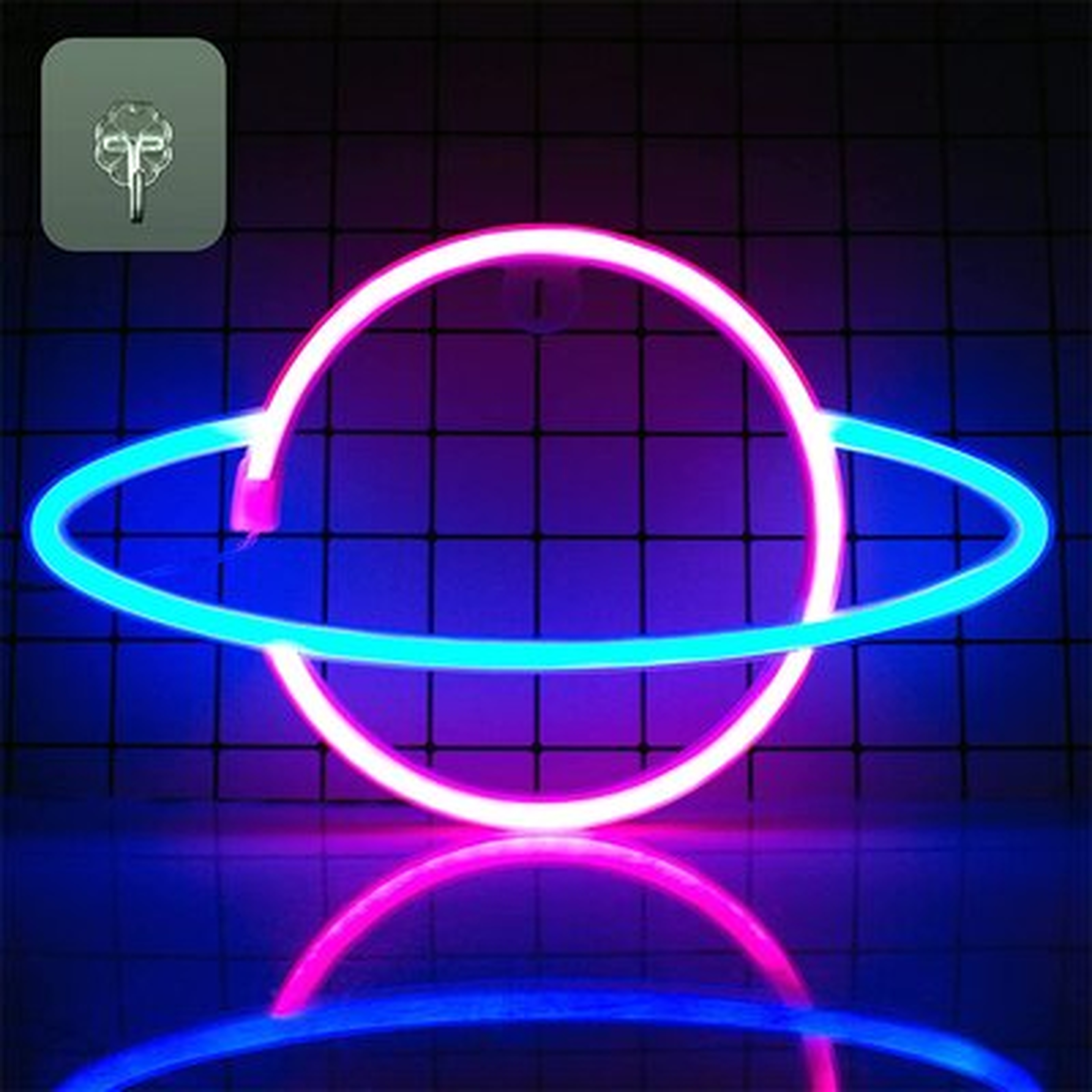 Neon Signs,Neon Signs For Wall Decor,Led Signs With Hanging Hook For Bedroom,Planet Neon Signs For Christmas Wedding Boys Room Decor Or Living Room - Wayfair
