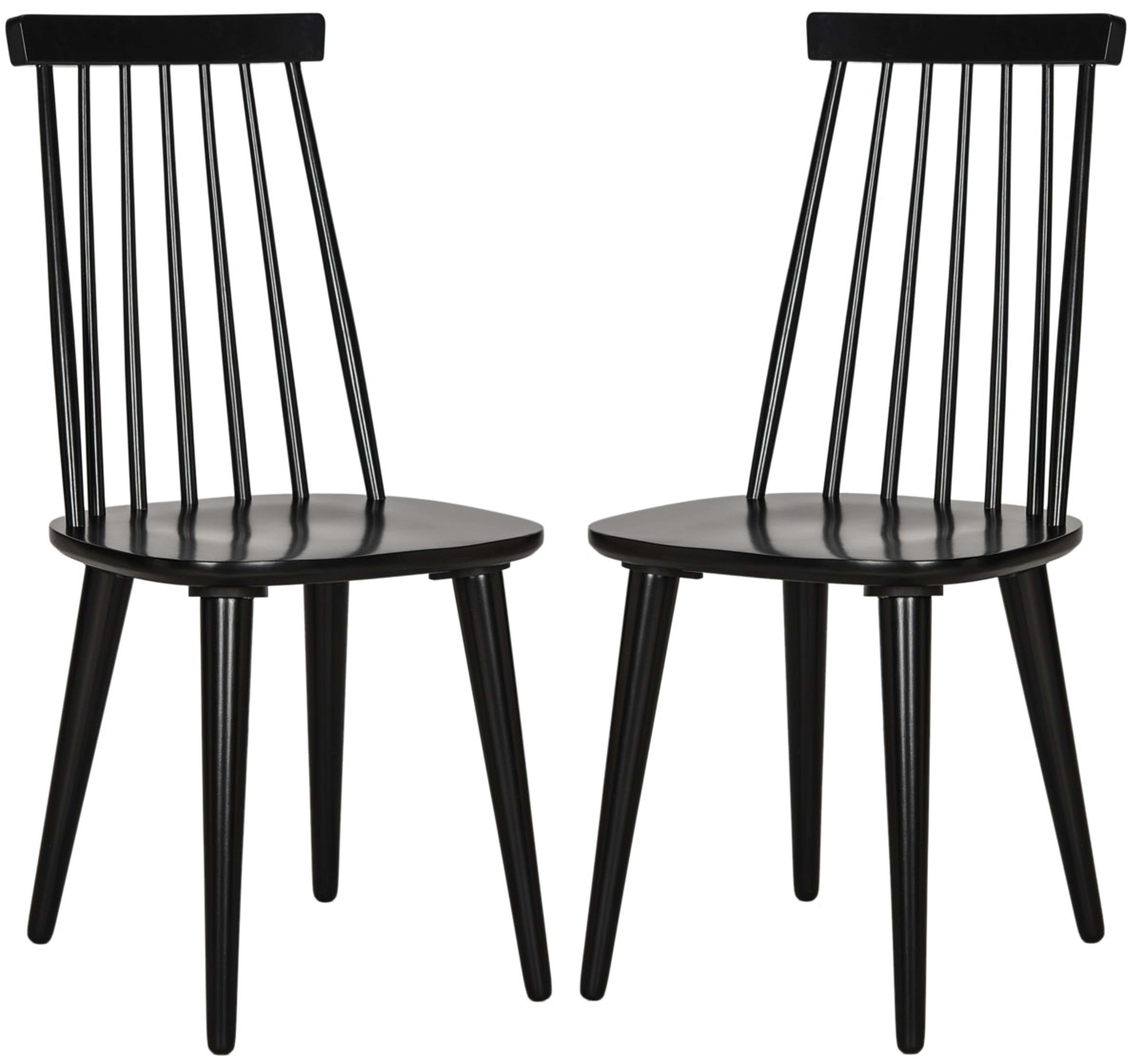 Burris 17''H Spindle Side Chair (Set of 2)- Black - Arlo Home - Arlo Home