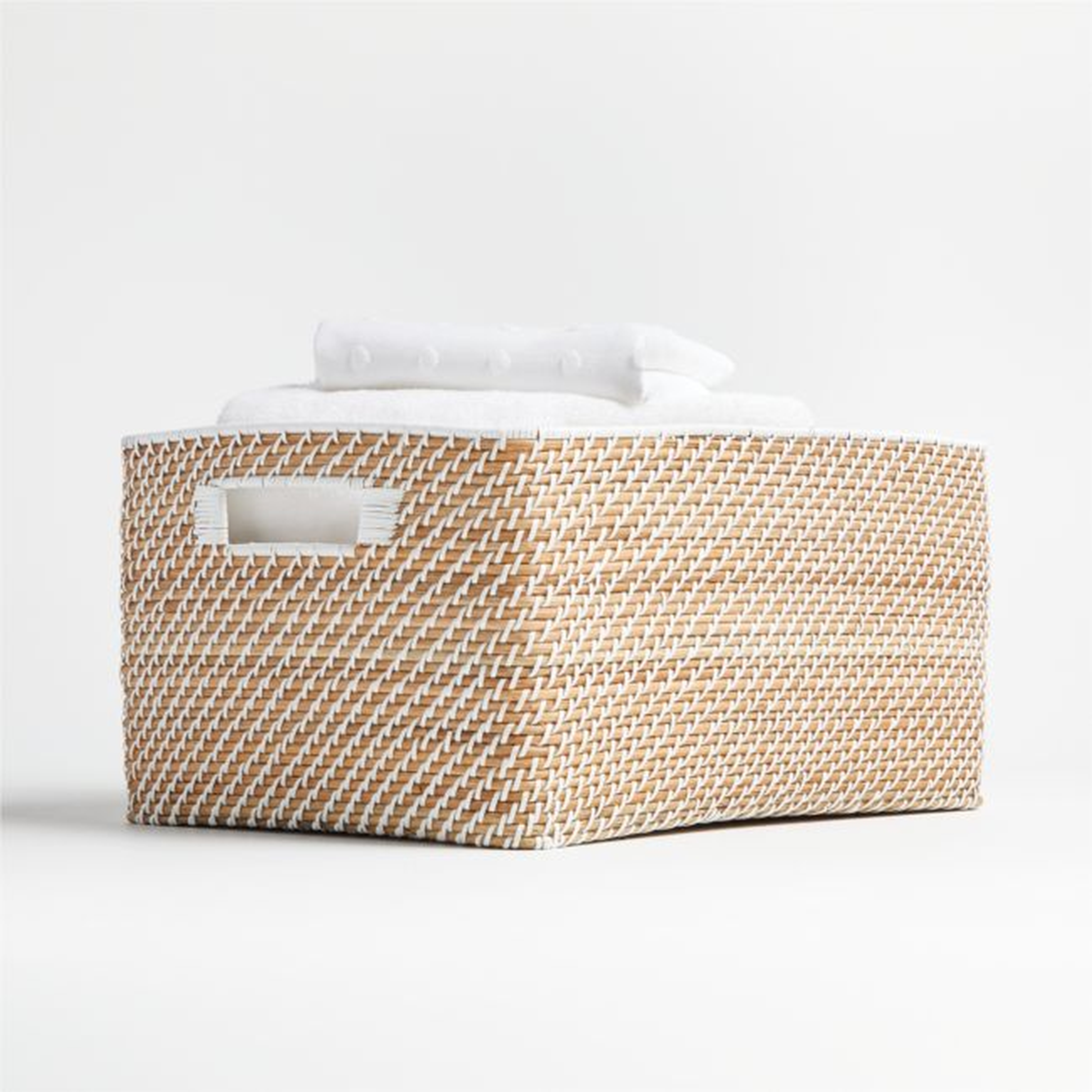 Sedona Large White Tote - Crate and Barrel