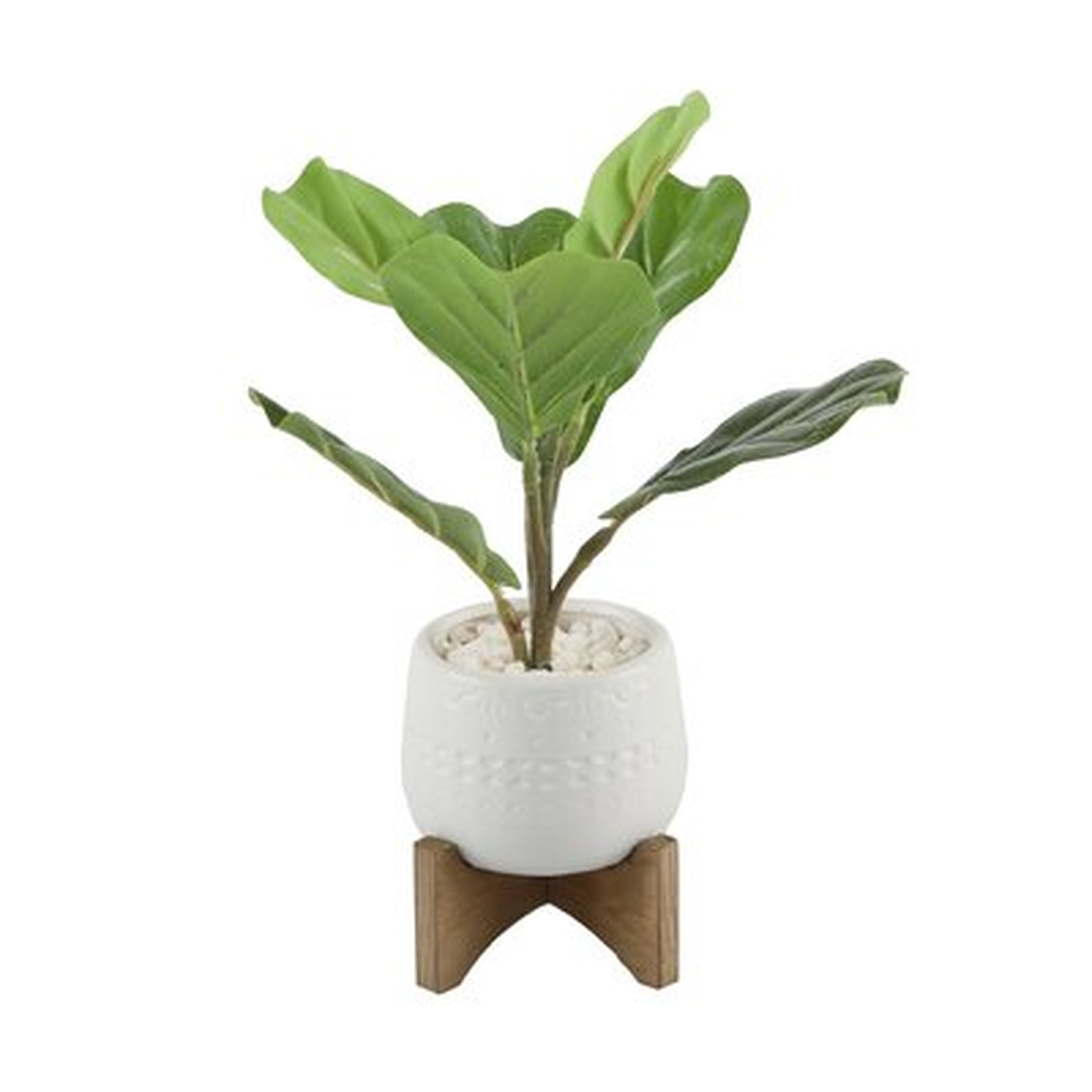 8'' Artificial Fiddle Leaf Fig Tree in Pot - Wayfair
