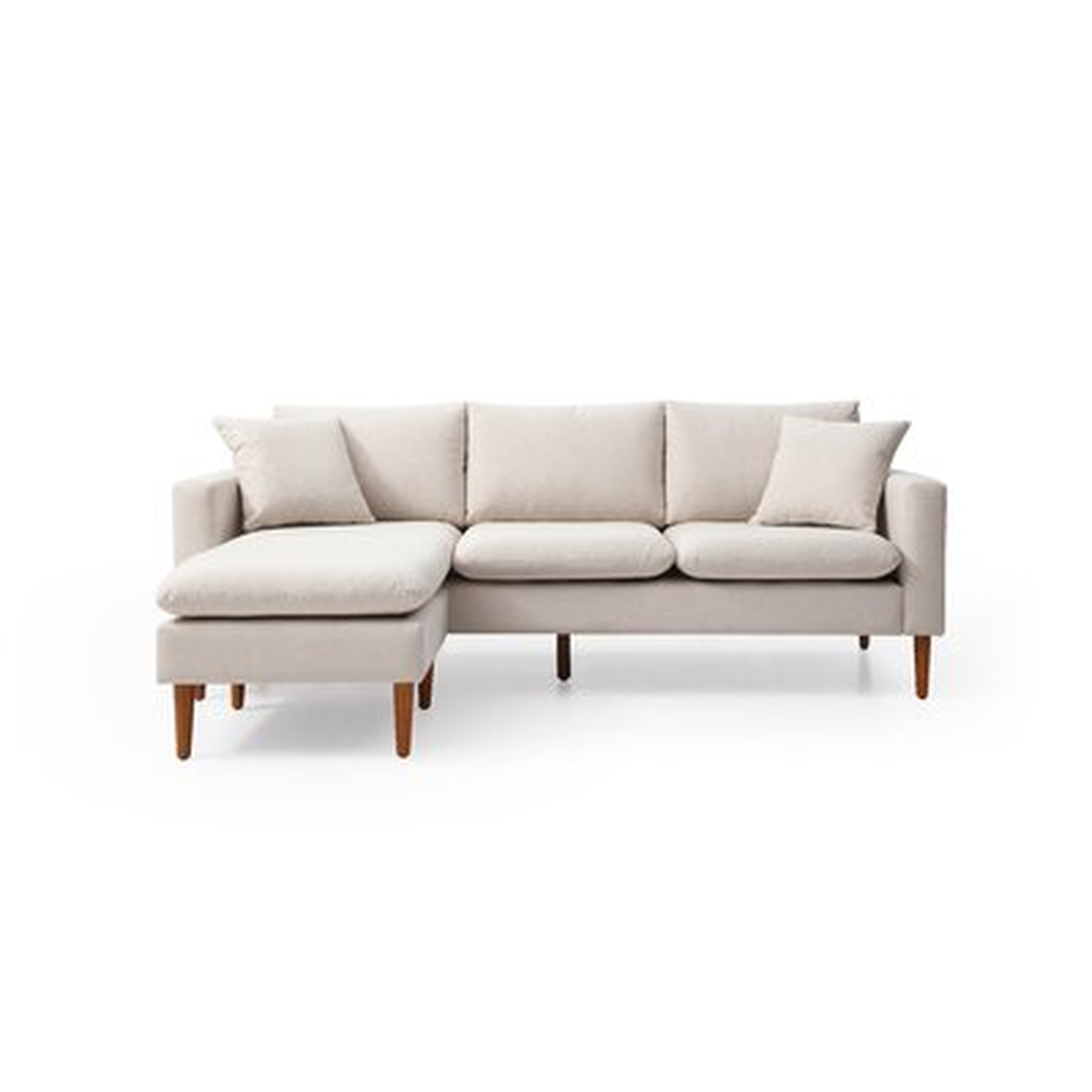 Jeni 87" Wide Reversible Sofa and Chaise  - Oatmeal - Wayfair
