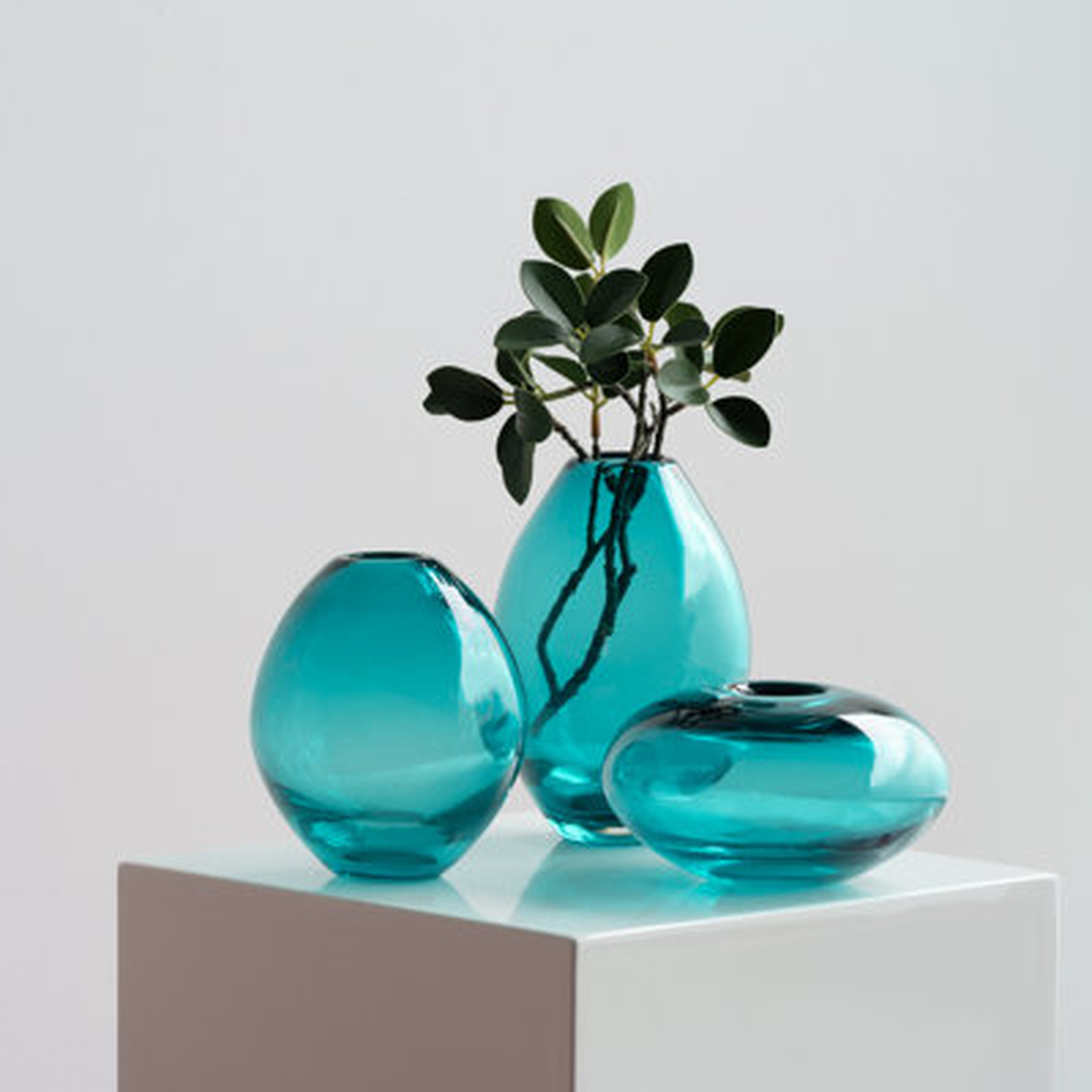 Natonia Lustre 3 Piece Glass Table Vase Set - Wayfair
