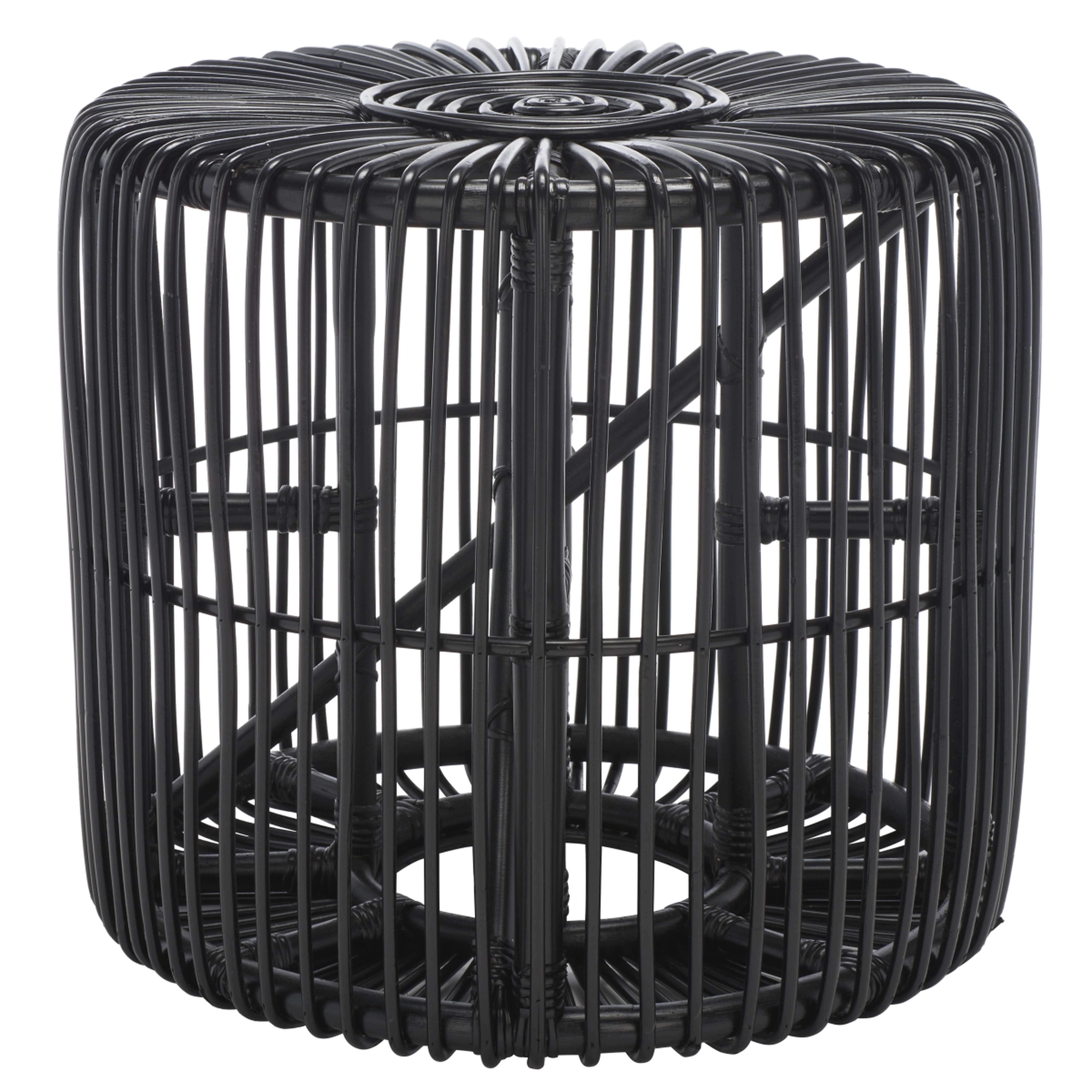 Jabez Round Accent Table - Black - Safavieh - Safavieh
