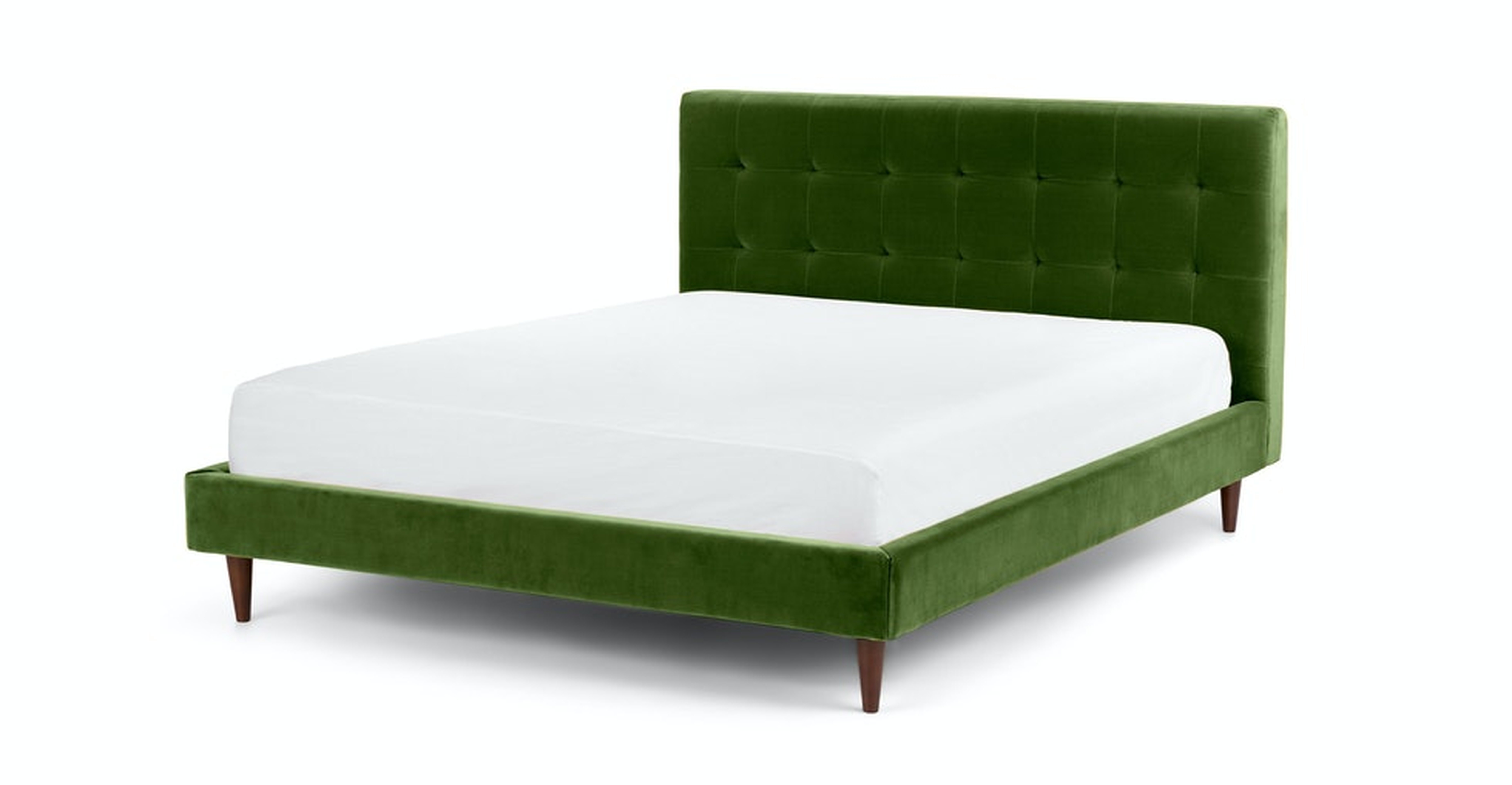 Sven Queen Tufted Velvet Bed - Grass Green - Article