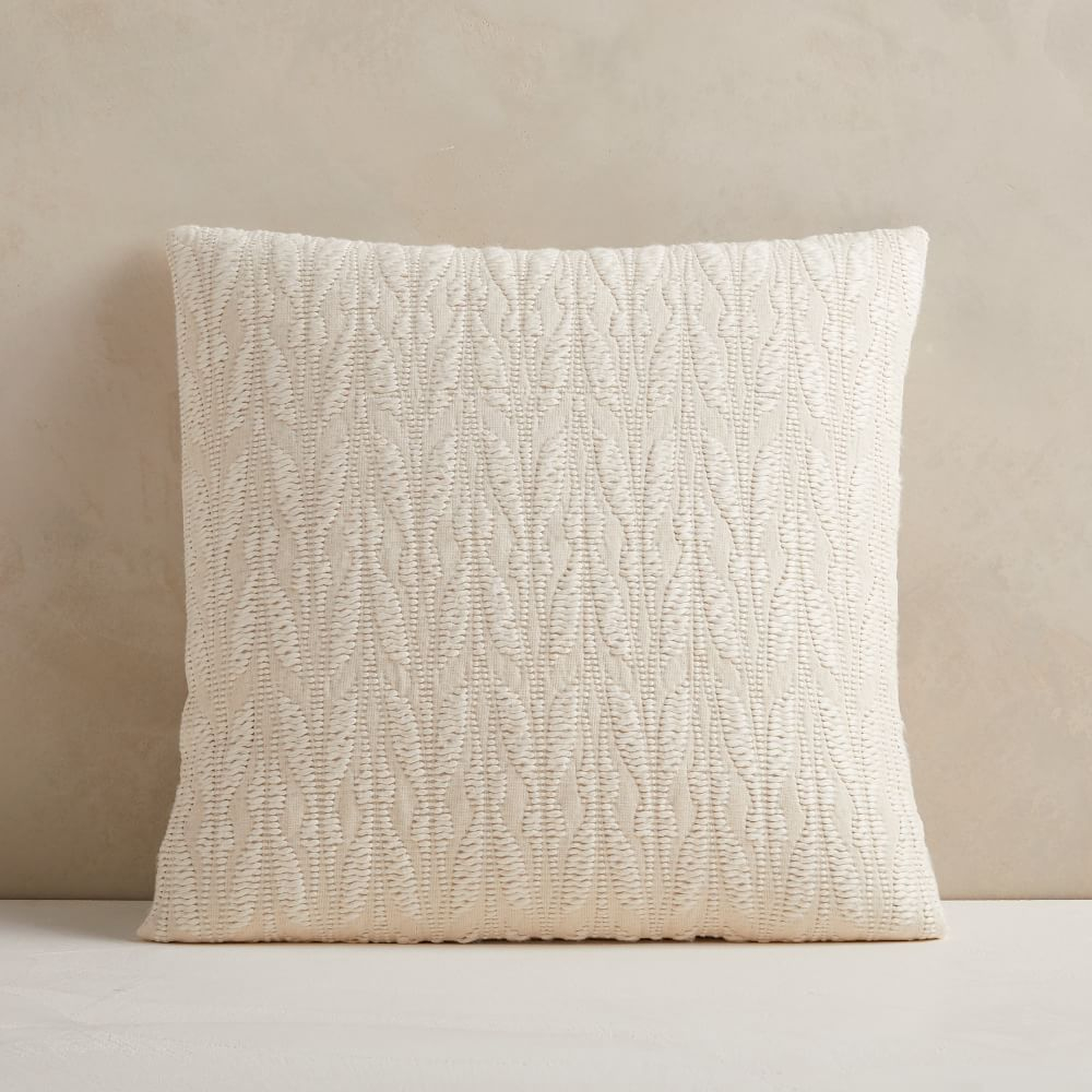 Mariposa Pillow Cover, 20"x20", White - West Elm