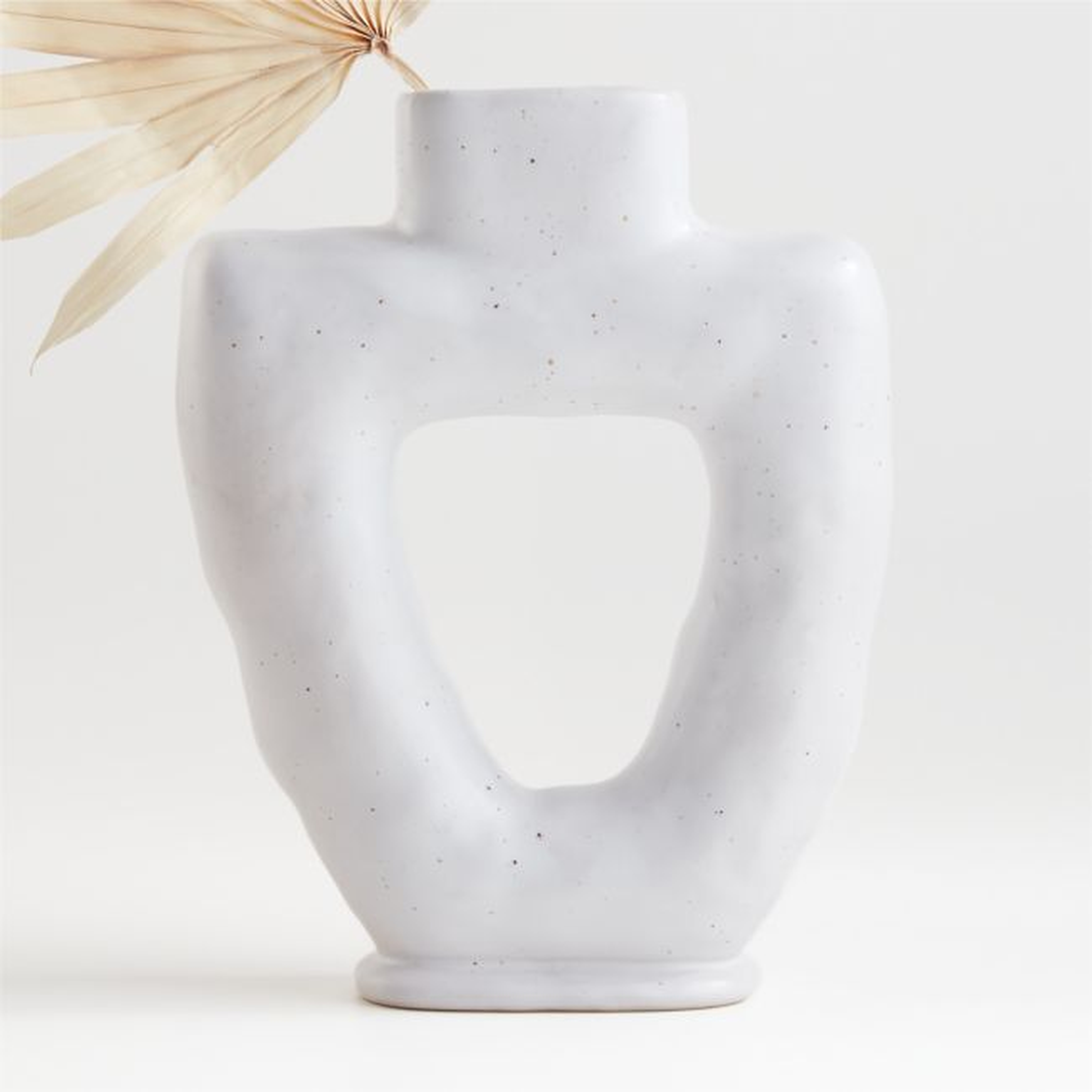 Kinai Inverted Large White Vase - Crate and Barrel