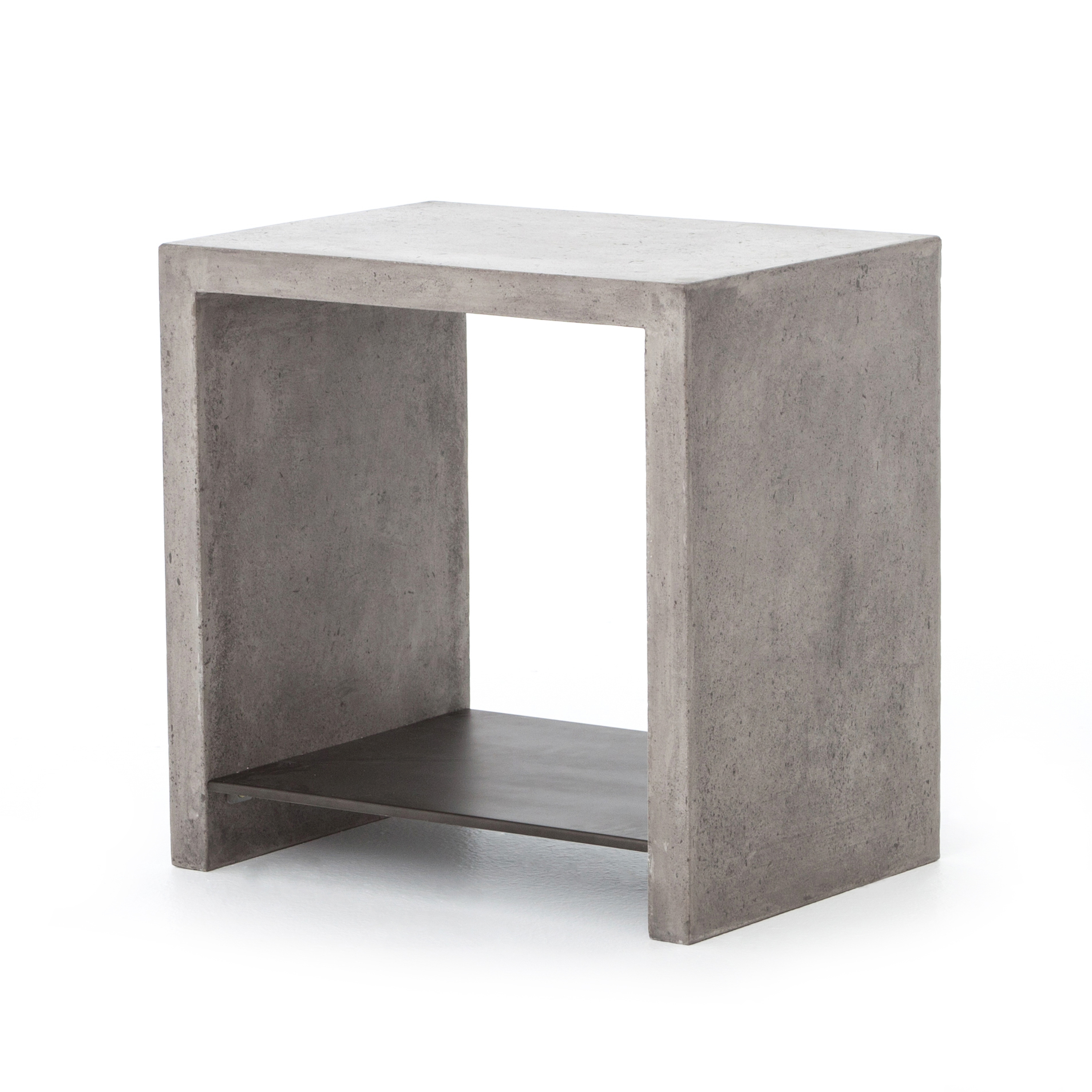 Hugo End Table-Dark Grey - Four Hands