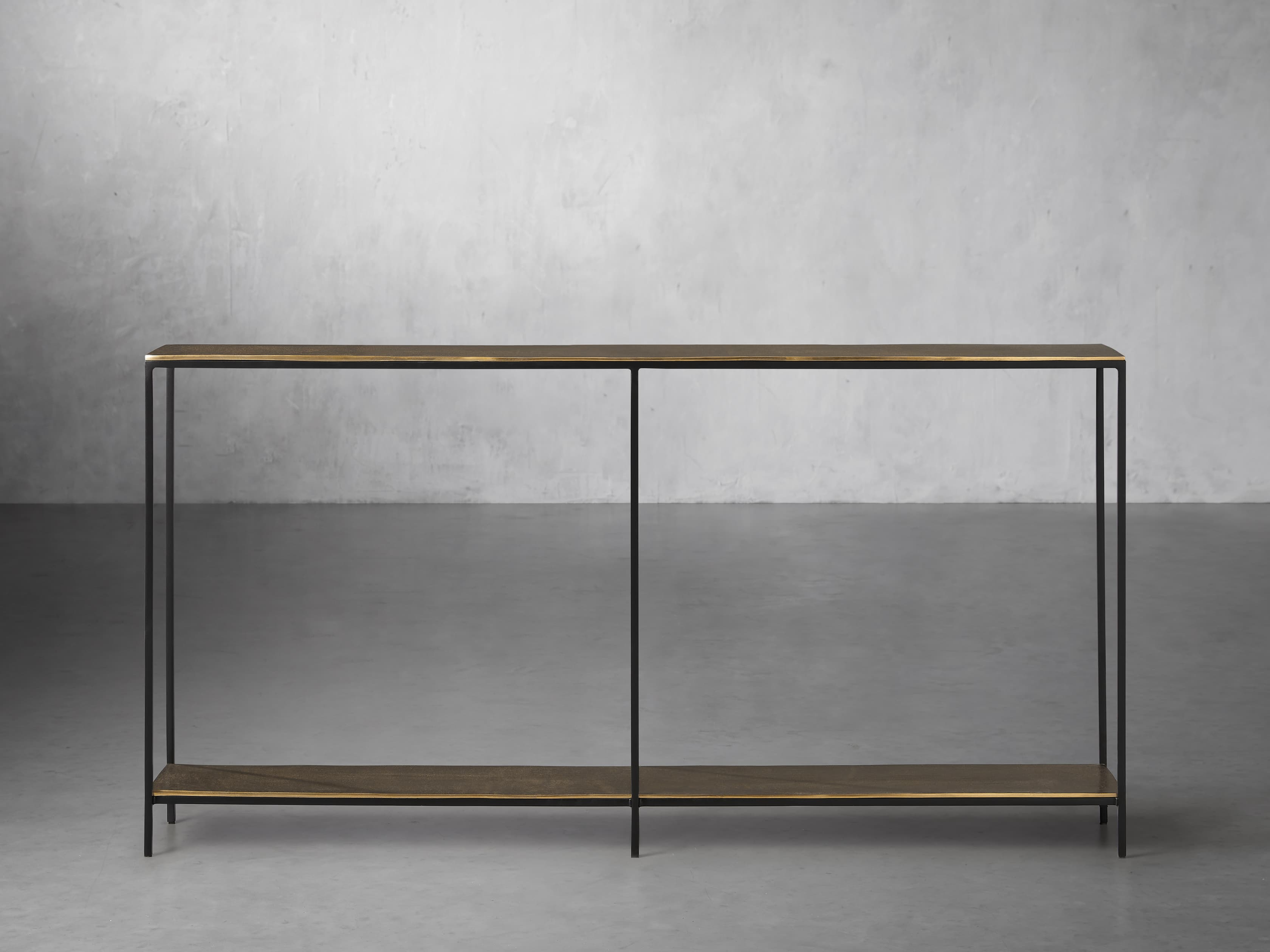 Kavali Console Table in Metal 58" Brass   - Arhaus