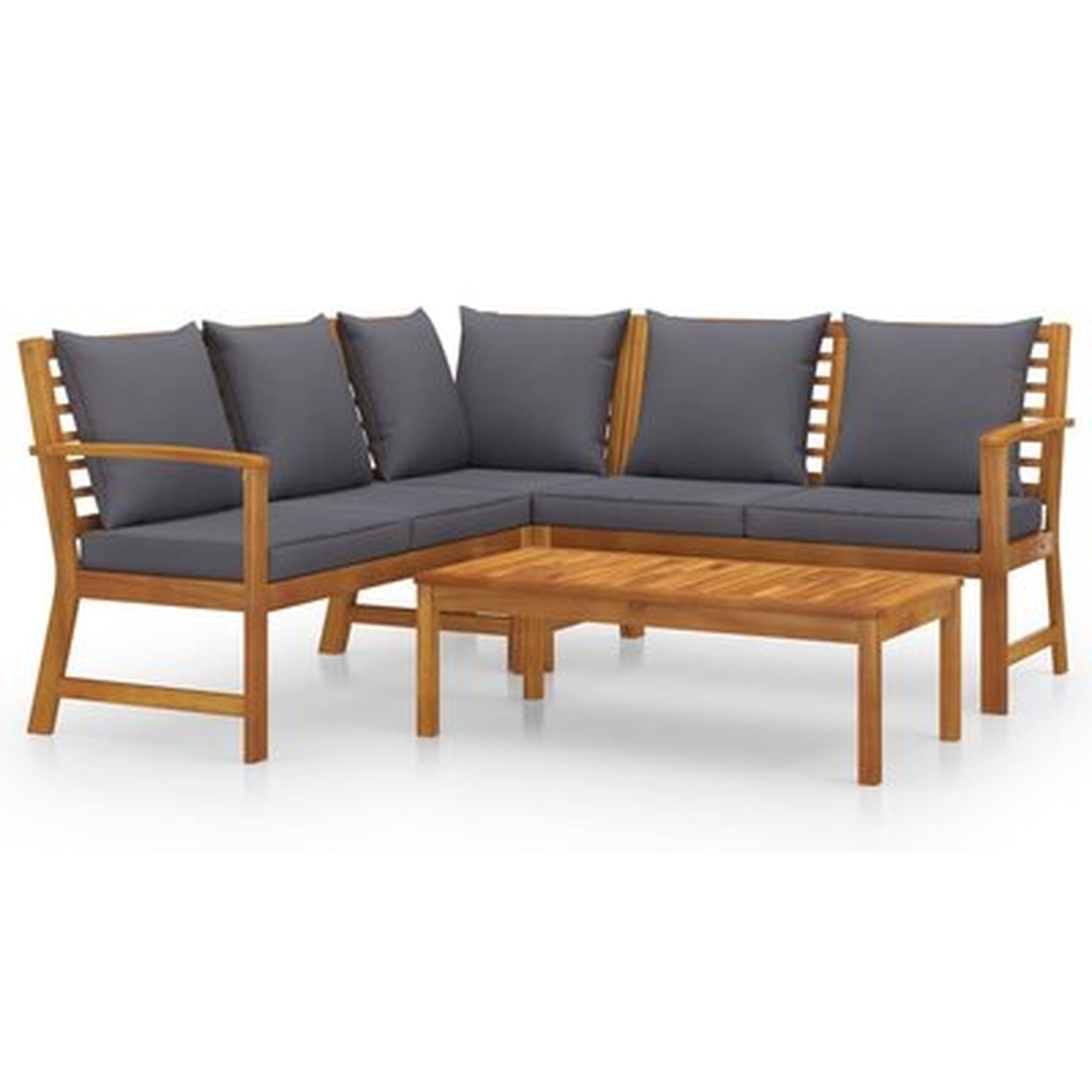 Rebecca-May Solid Wood 5 - Person Seating Group with Cushions - Wayfair