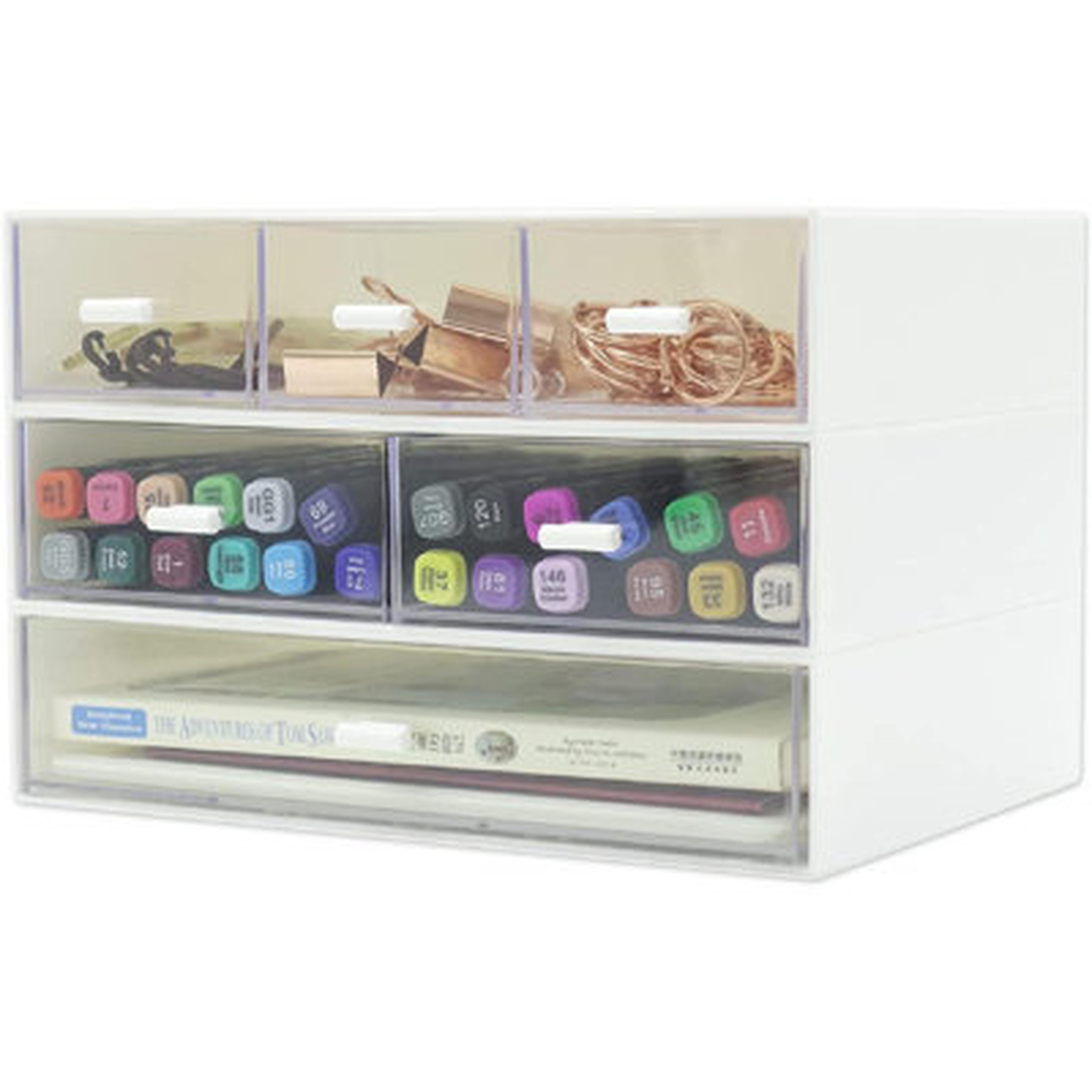 Craft Storage Organizer With Drawers, Stackable Clear Plastic Storage Drawers Storage Containers For Art Crafts Supplies, Scissors, Pens, Bead, Jewelry, Washi Tapes - Wayfair