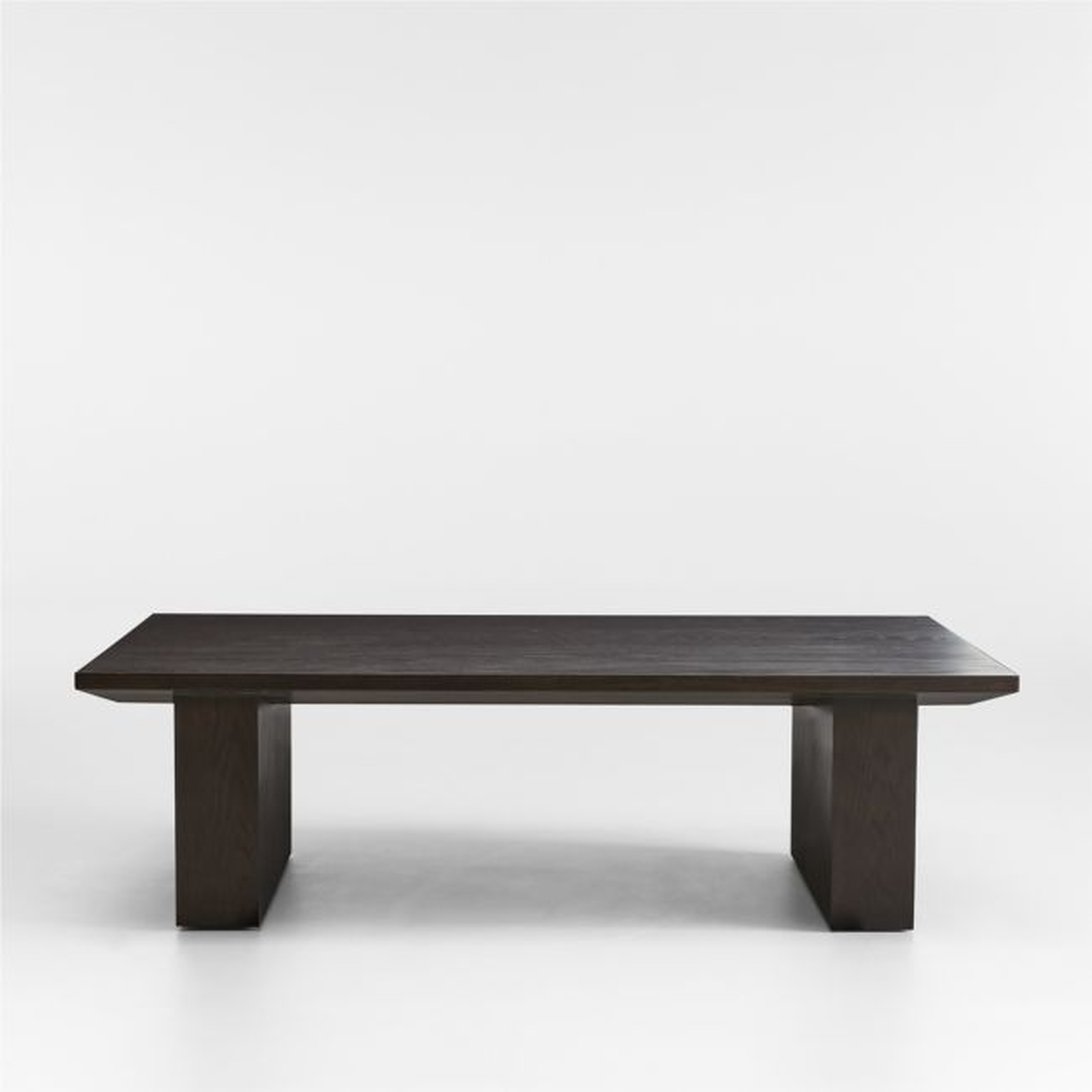 Van Charcoal Brown Wood Coffee Table by Leanne Ford - Crate and Barrel