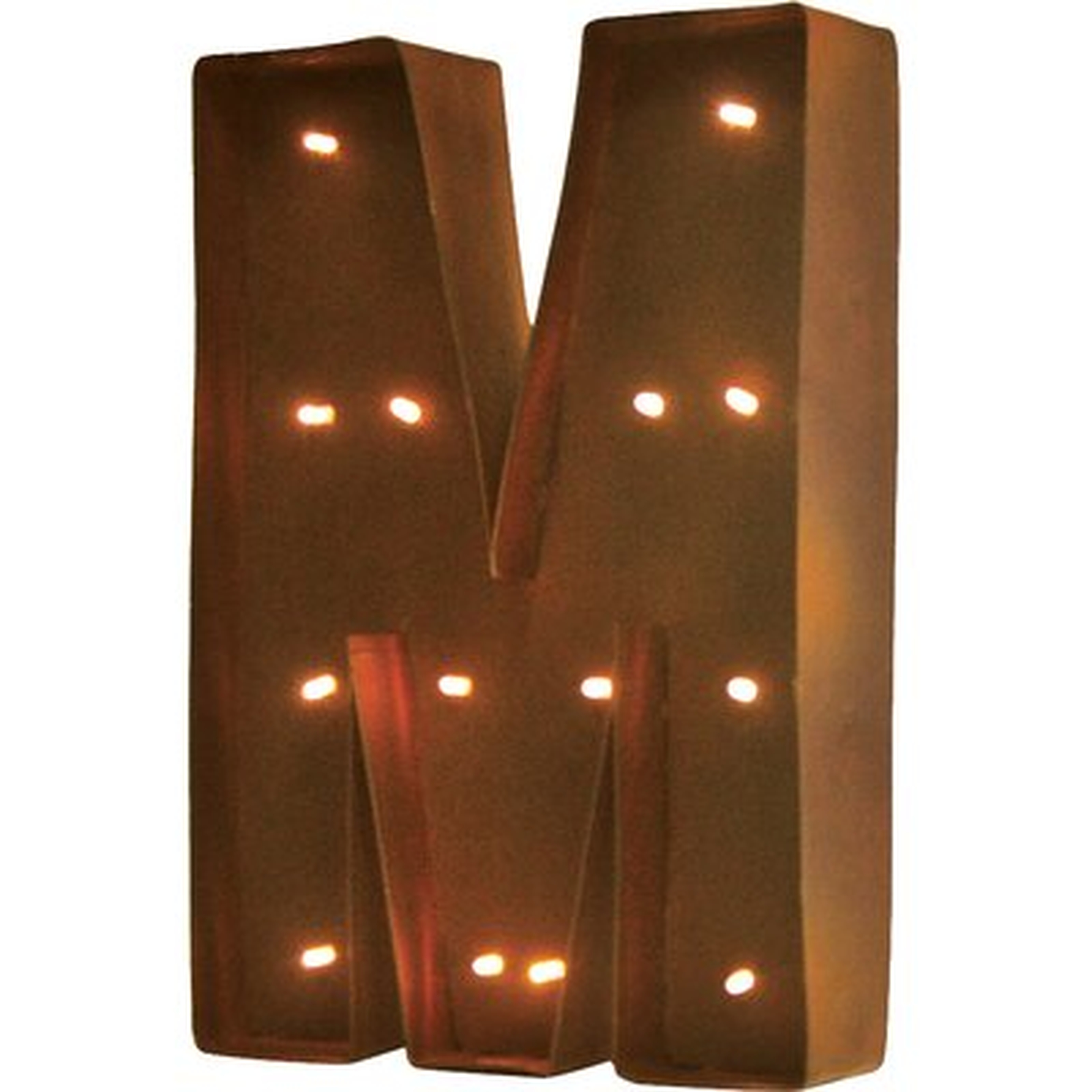 Moscato Rustic Vintage Letter LED Marquee Sign - Wayfair