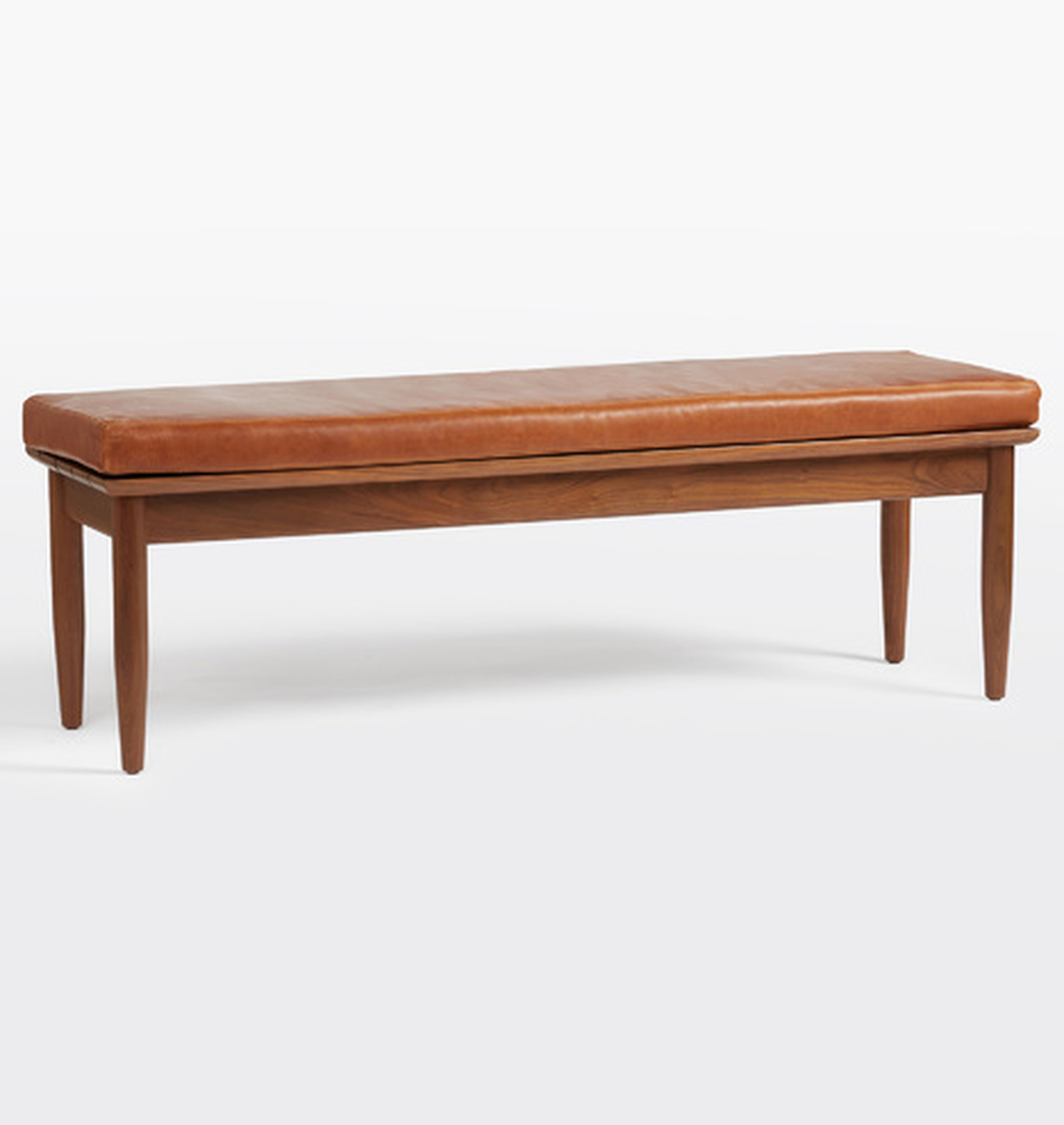 Shaw Bench with Leather Cushion - Rejuvenation