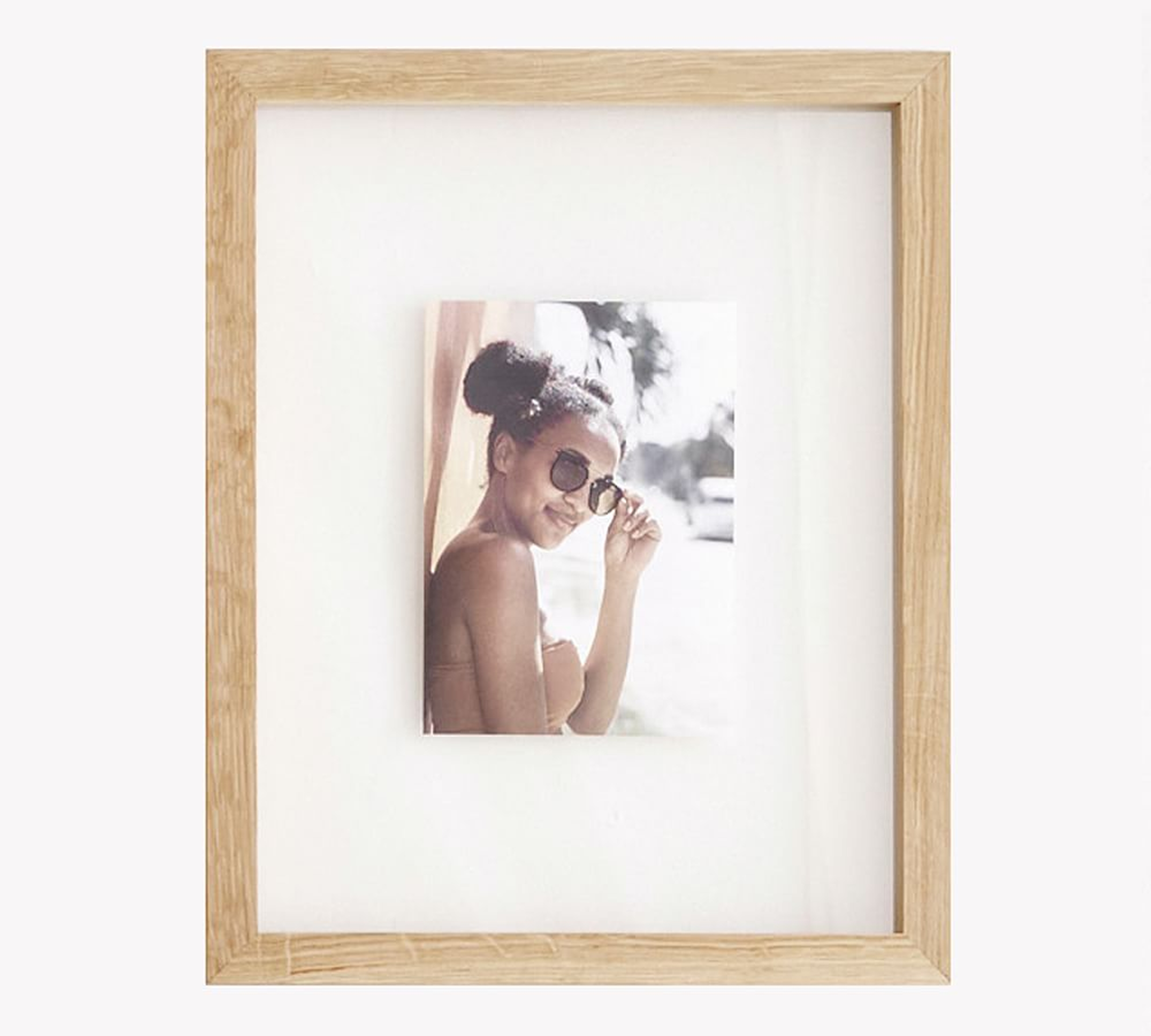 Floating Wood Gallery Frame, 11x14 (12x15 overall) - Natural - Pottery Barn
