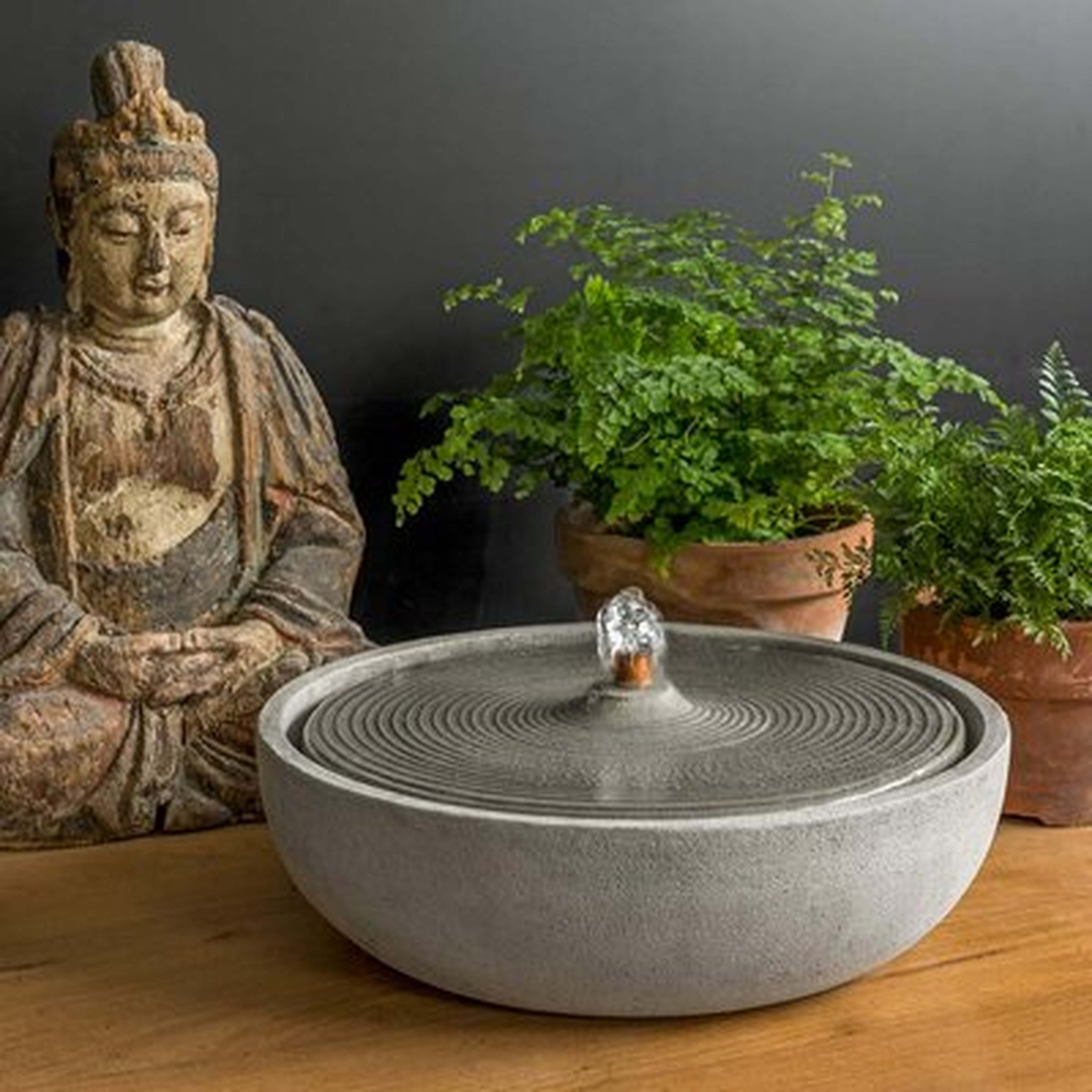 Concrete Ripple Fountain - Wayfair