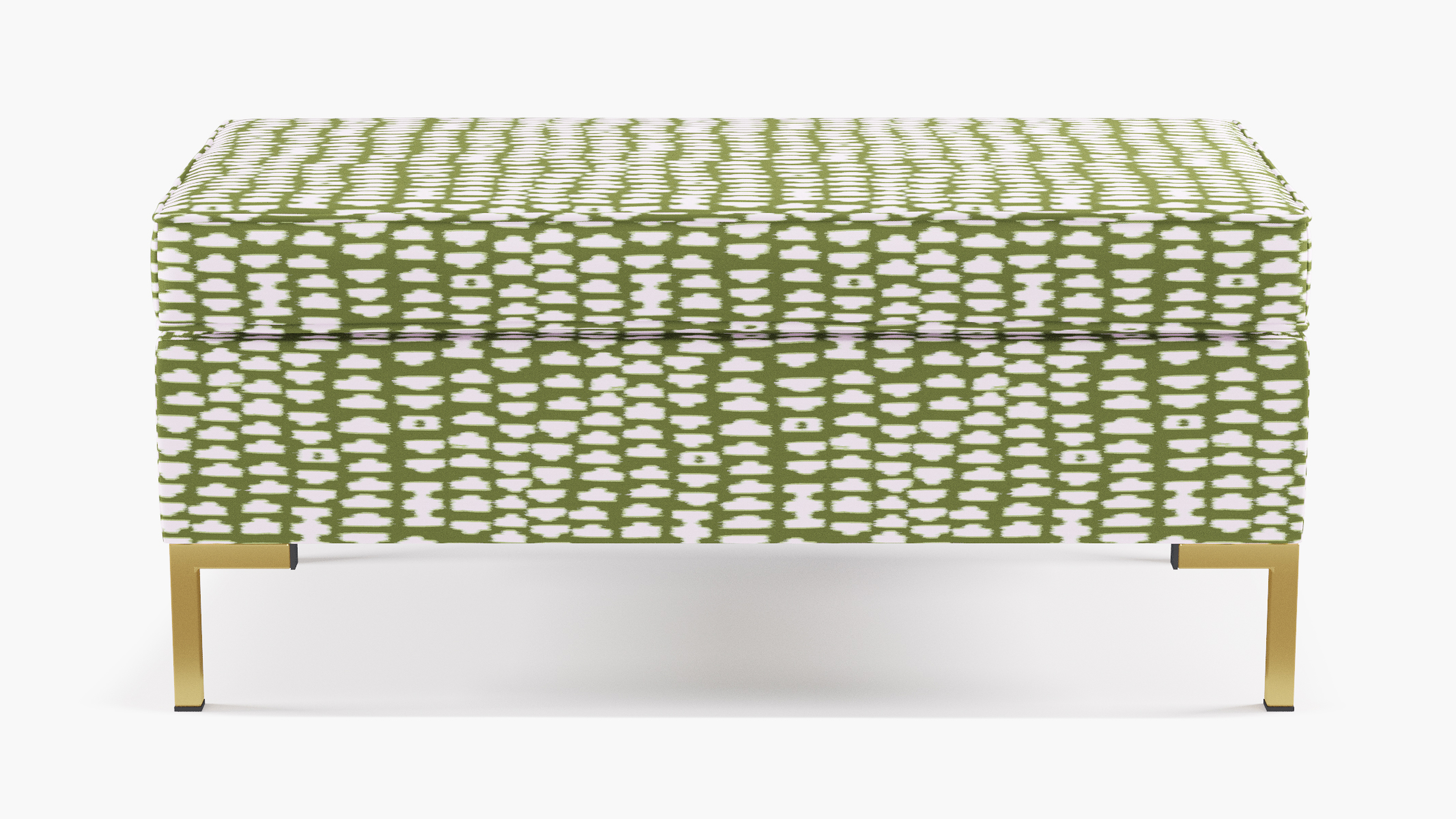Modern Bench, Olive Odalisque, Brass - The Inside