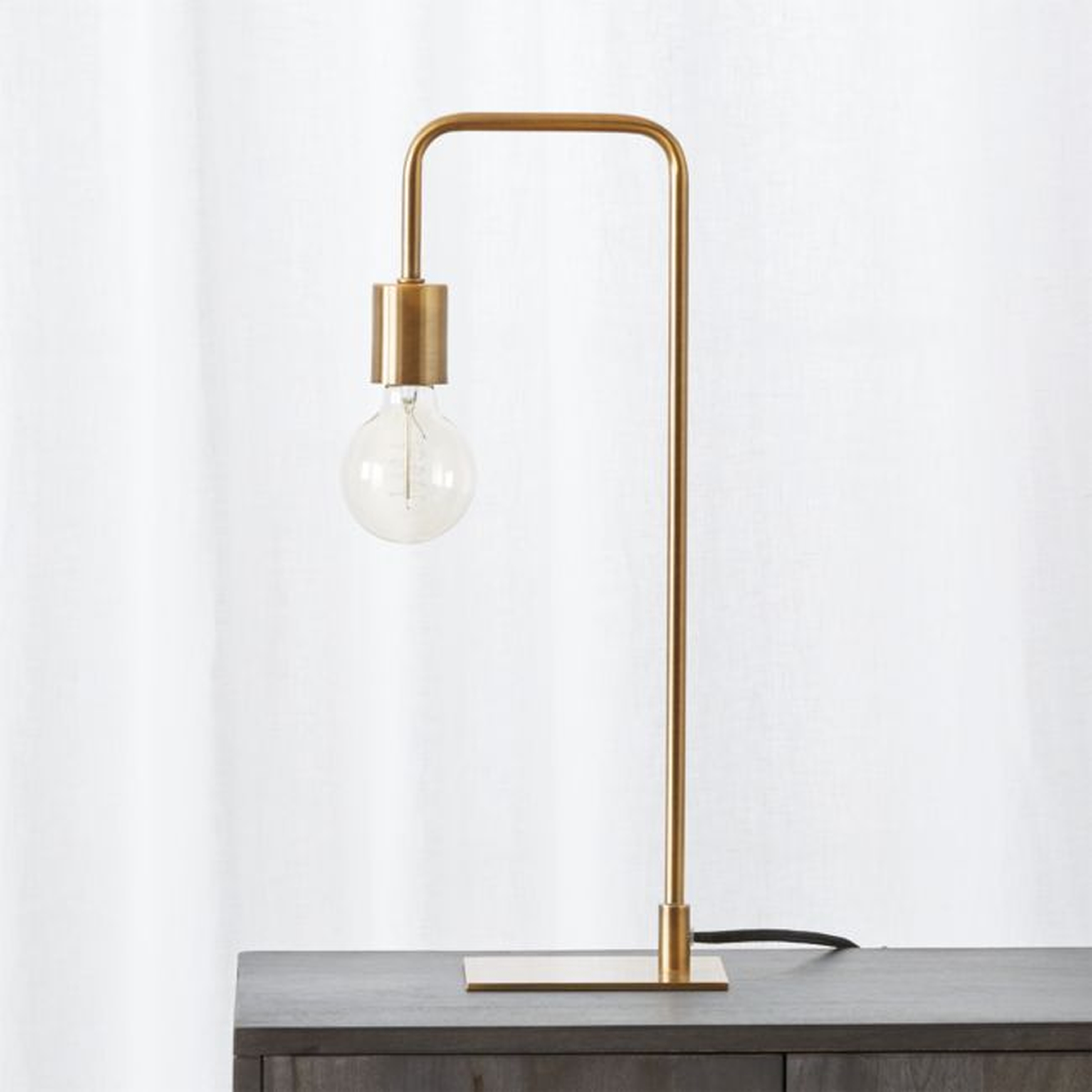 Arc Table Lamp, Antique Brass - CB2