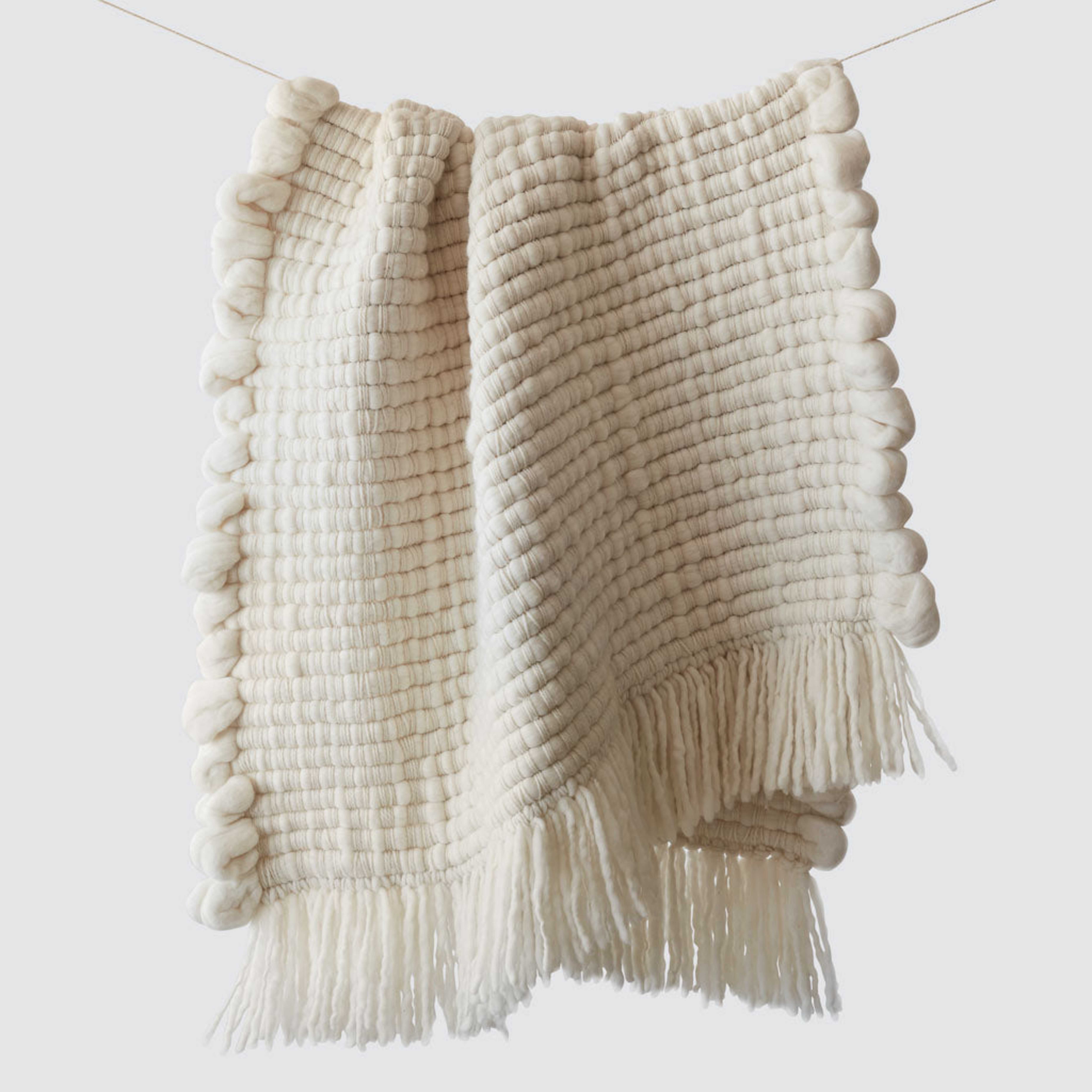 The Citizenry Celeste Chunky Wool Throw | Ivory - The Citizenry