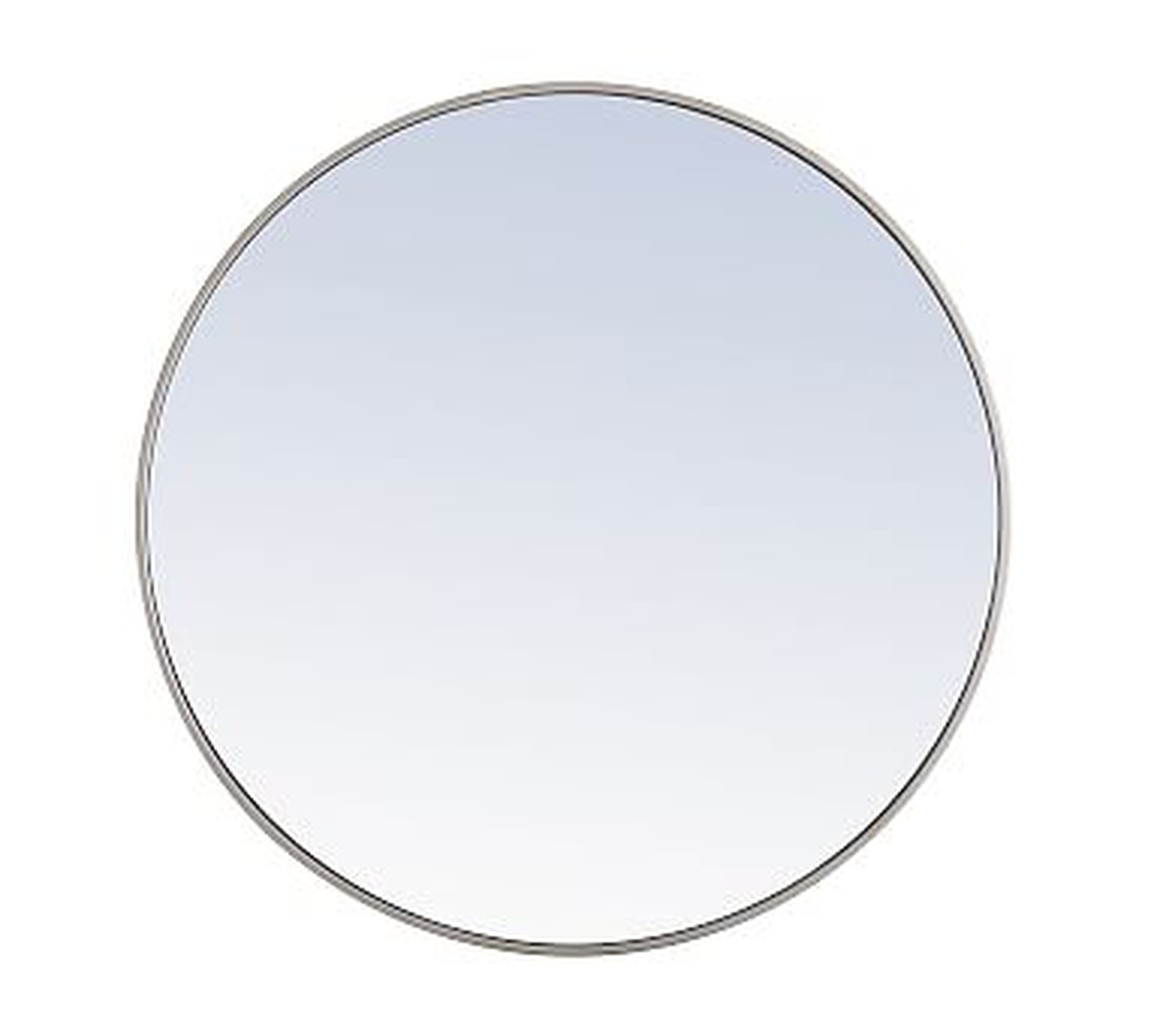 Moritz Round Mirror, Silver, 36'' - Pottery Barn