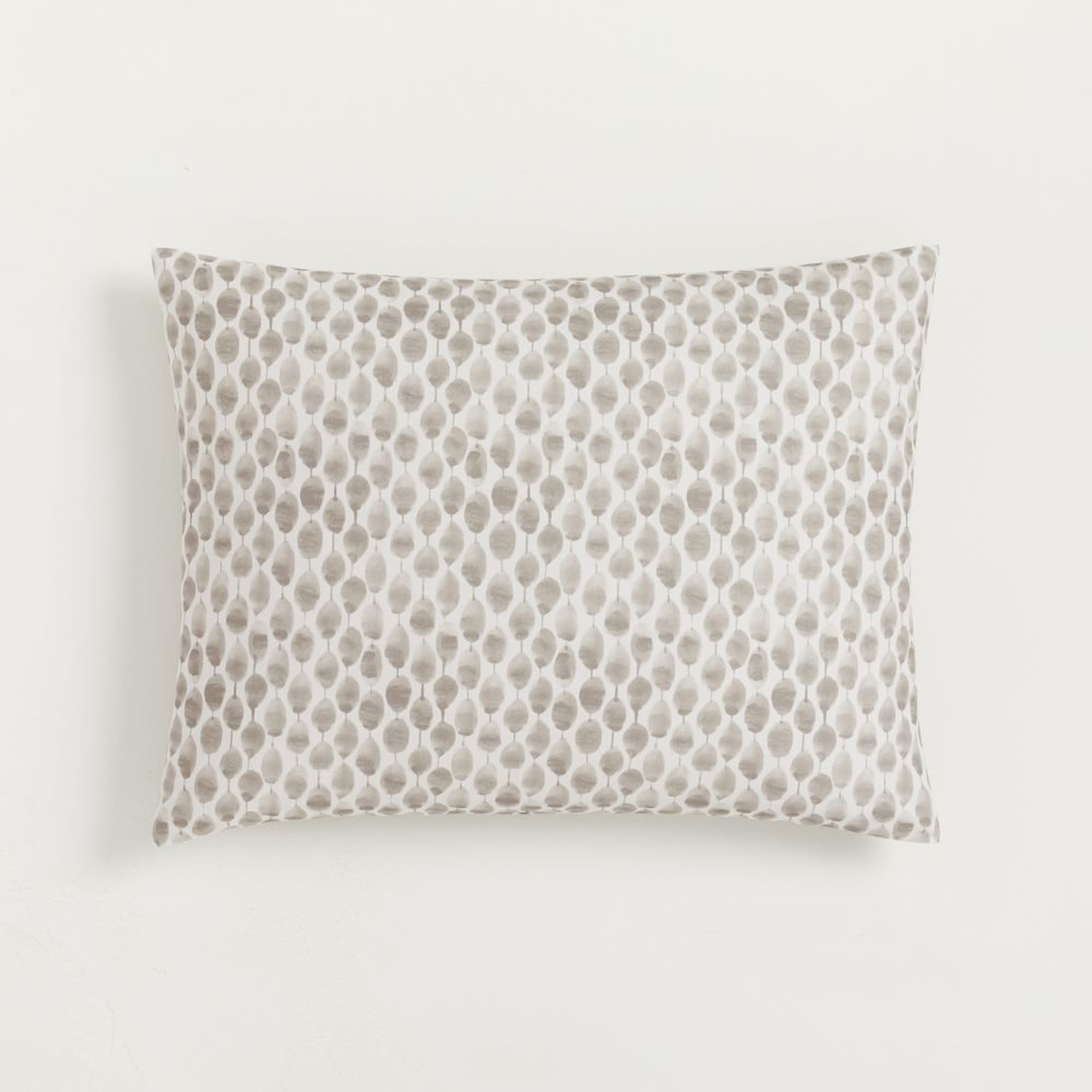 Stamped Dots King Sham, Frost Gray - West Elm
