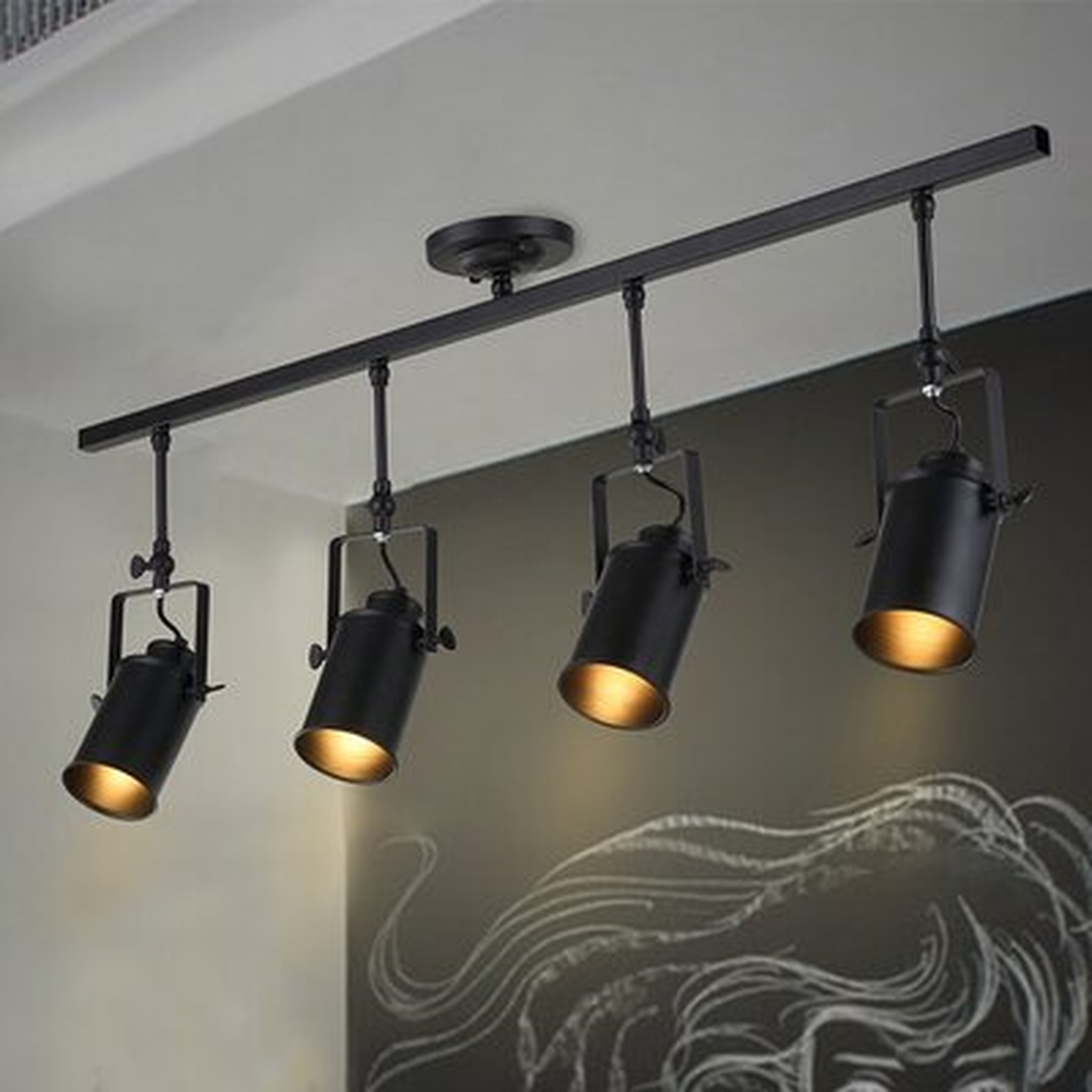 Spotlight Led Ceiling Fixture With Cylinder Shade - Wayfair