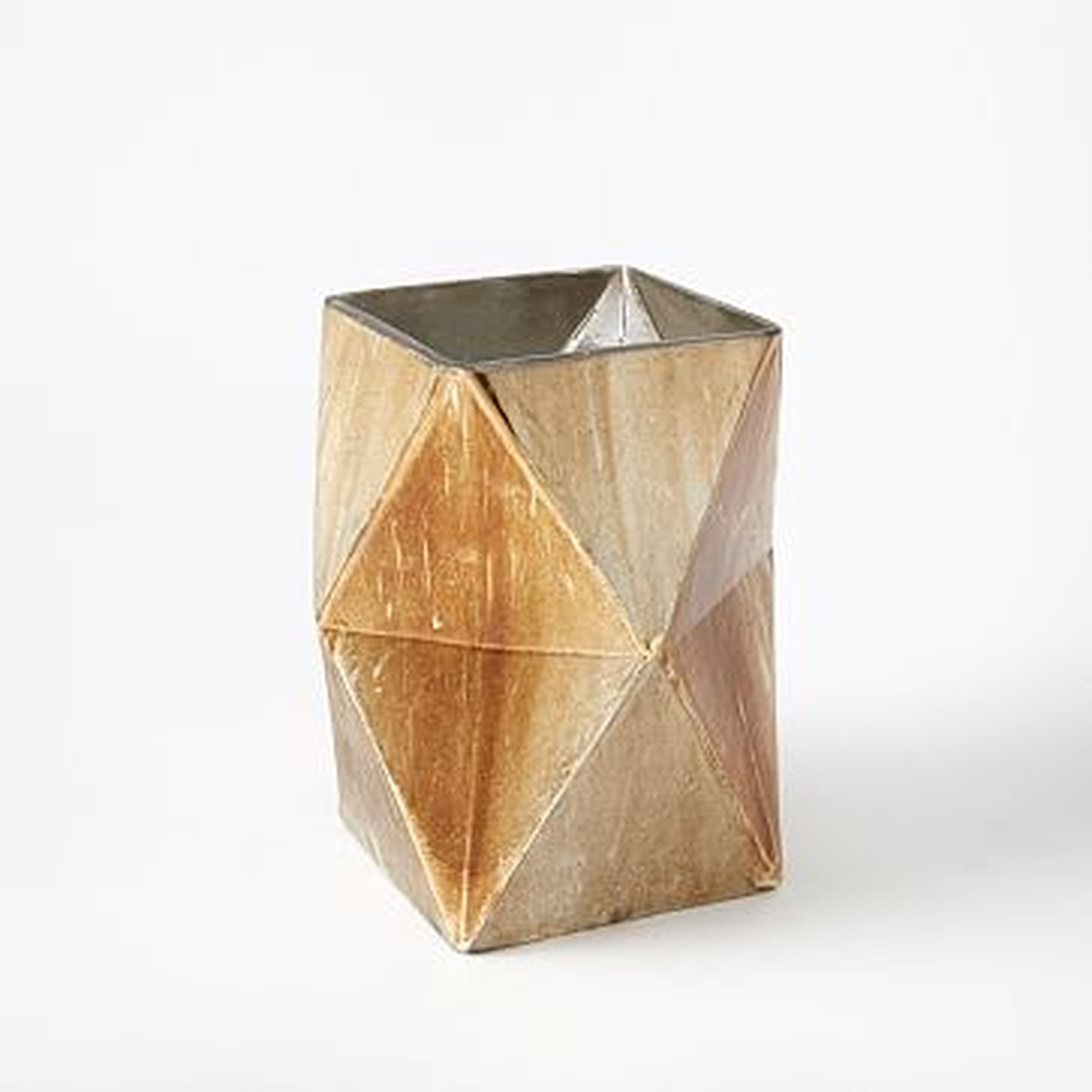 Prism Mecury Vase, Medium, Gold - West Elm