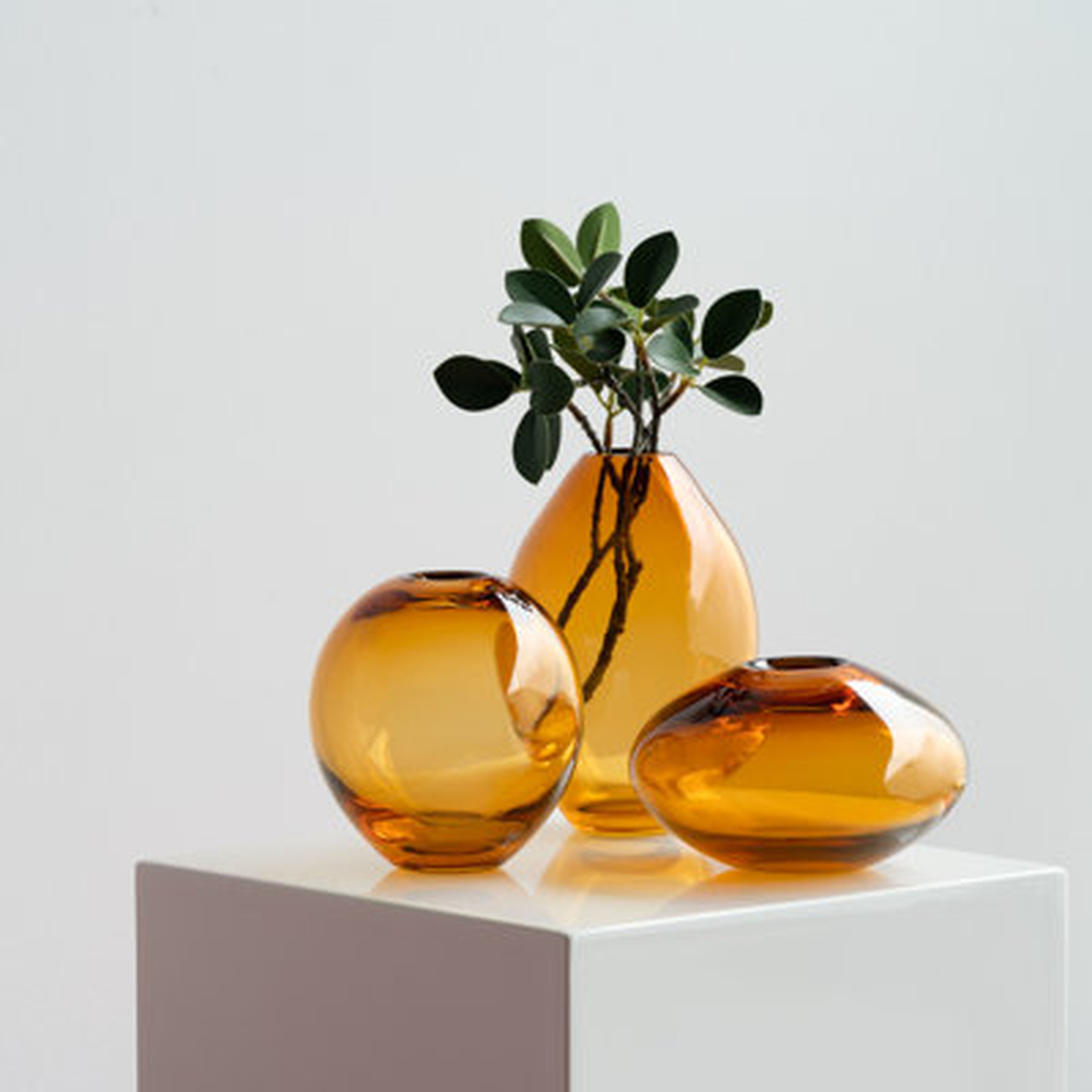 Natonia Lustre 3 Piece Glass Table Vase Set - Wayfair