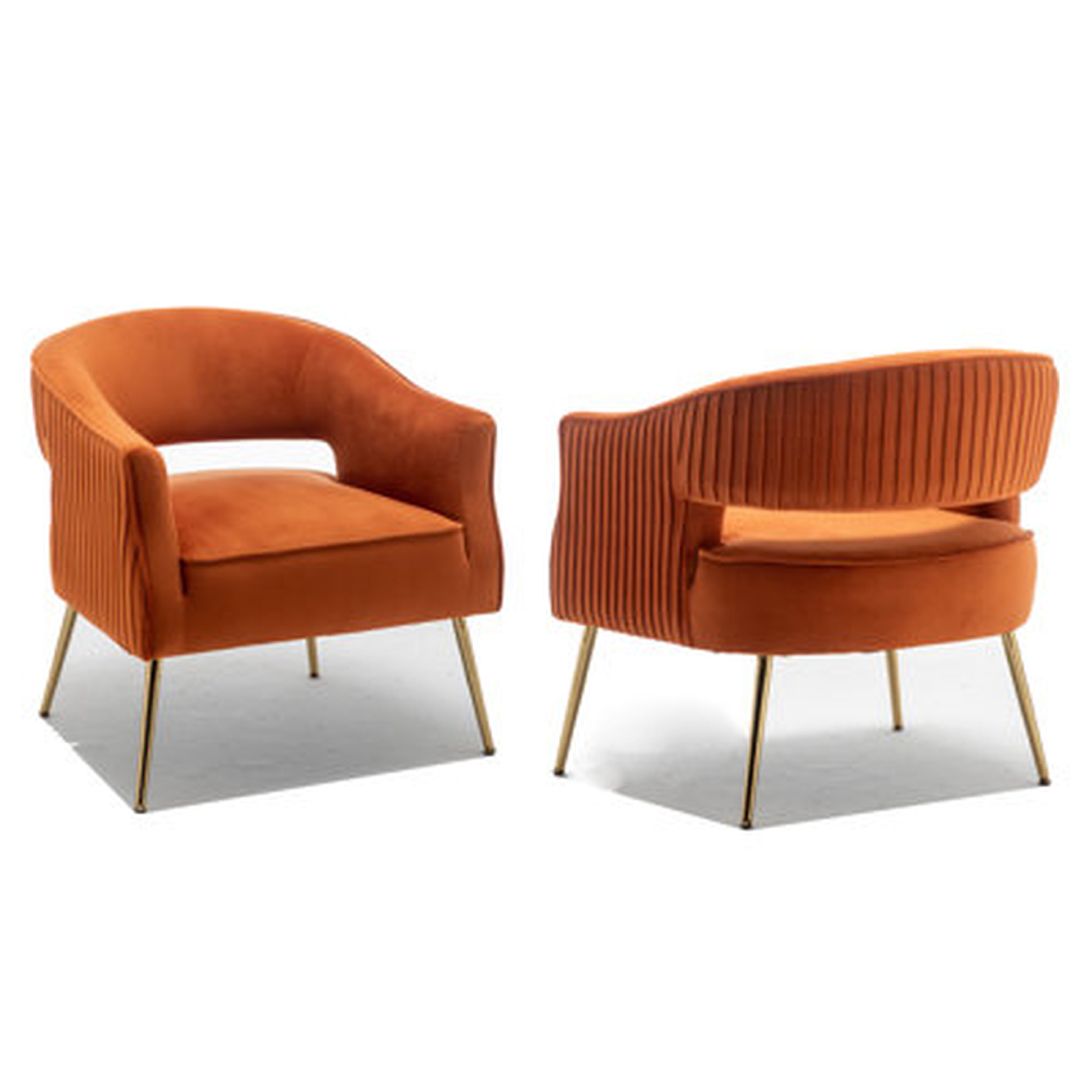 Chynna Velvet Accent Chair Setof 2 - Wayfair