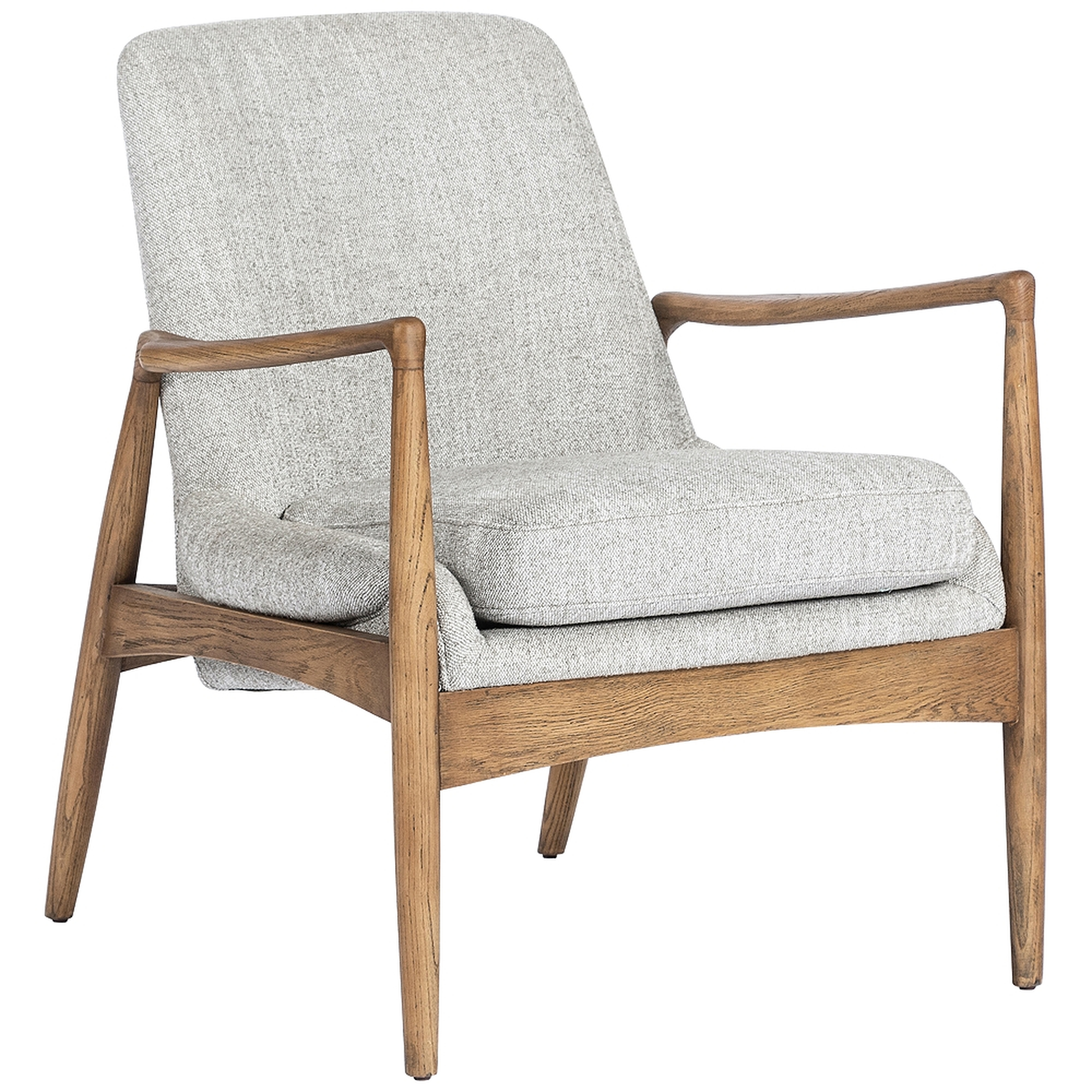 Braden Mid-Century Nettlewood Chair, Manor Gray - Lamps Plus