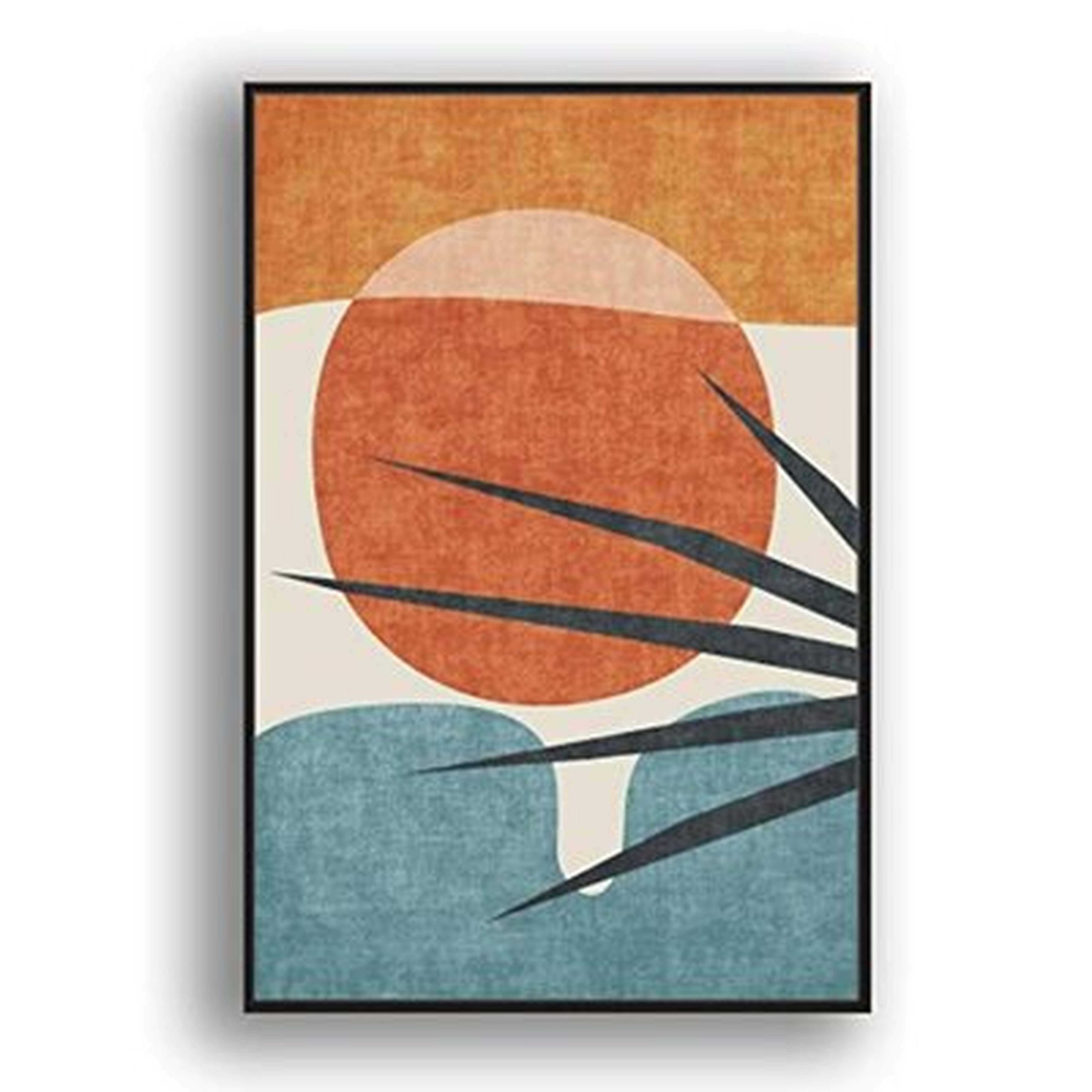 'Block' - Floter Frame Print on Canvas - Wayfair