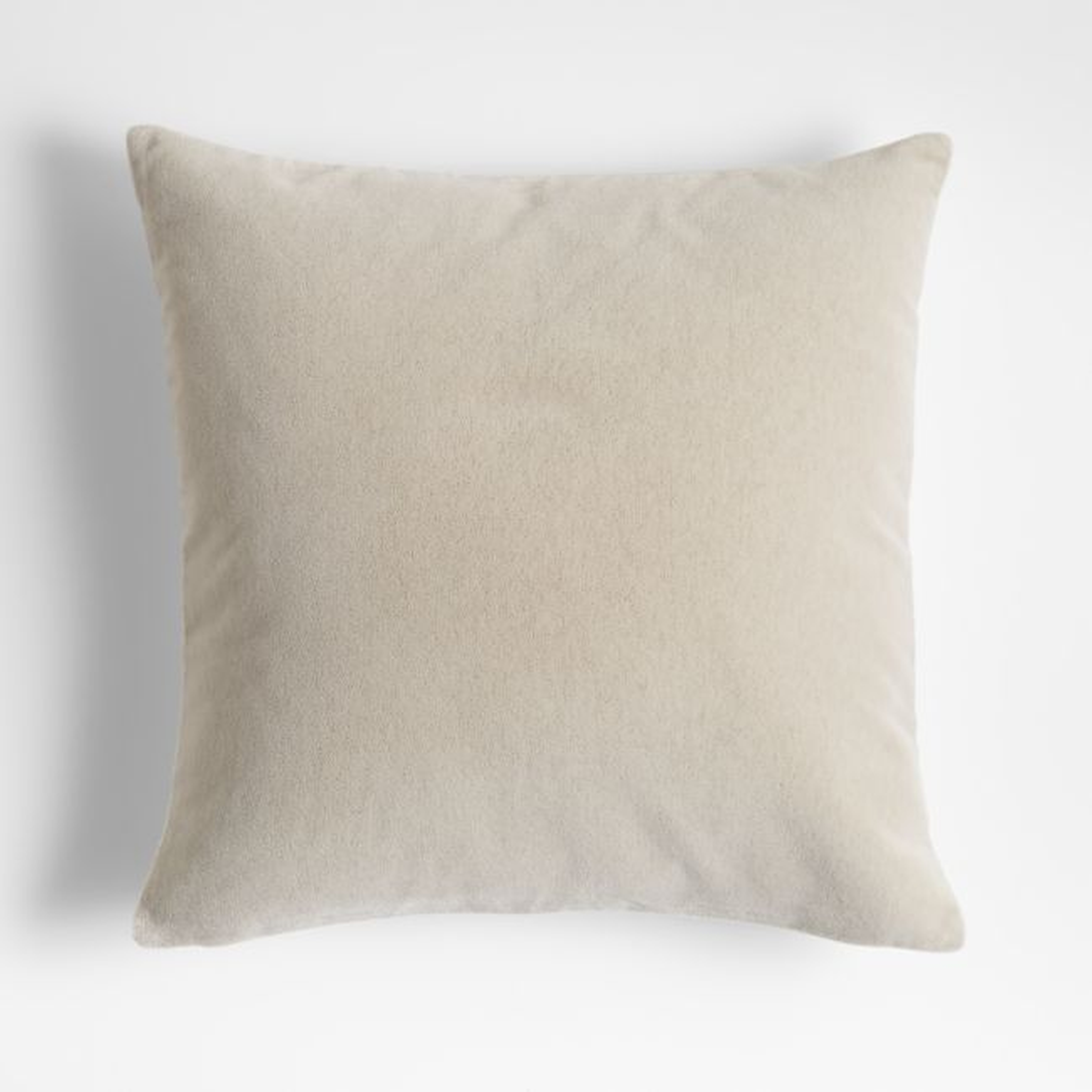 Moonbeam 20"x20" Faux Mohair Throw Pillow with Down-Alternative Insert - Crate and Barrel