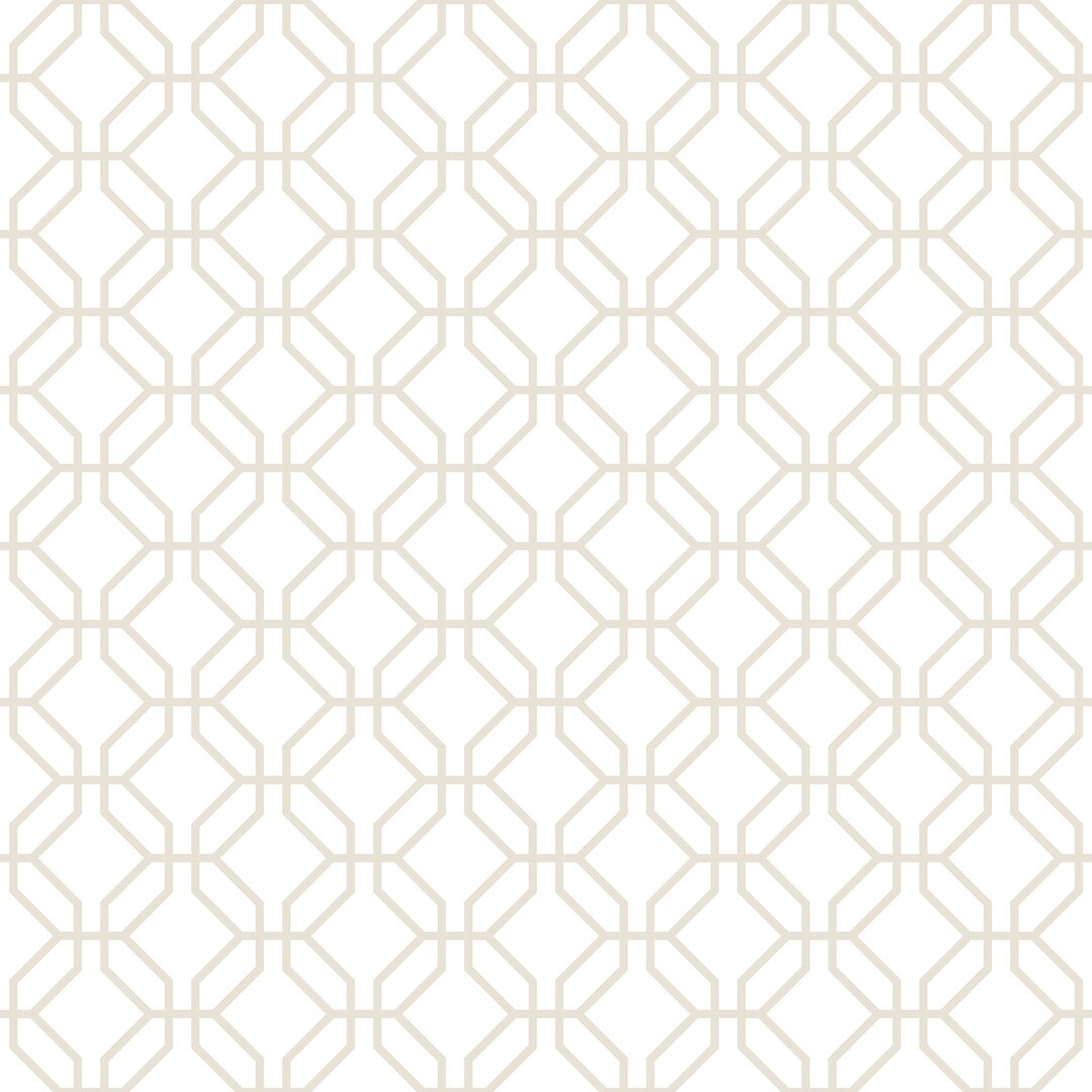 Galerie Wallcoverings Secret Garden Octogonal Trellis Design 33' L x 21"" W Wallpaper Roll - Perigold