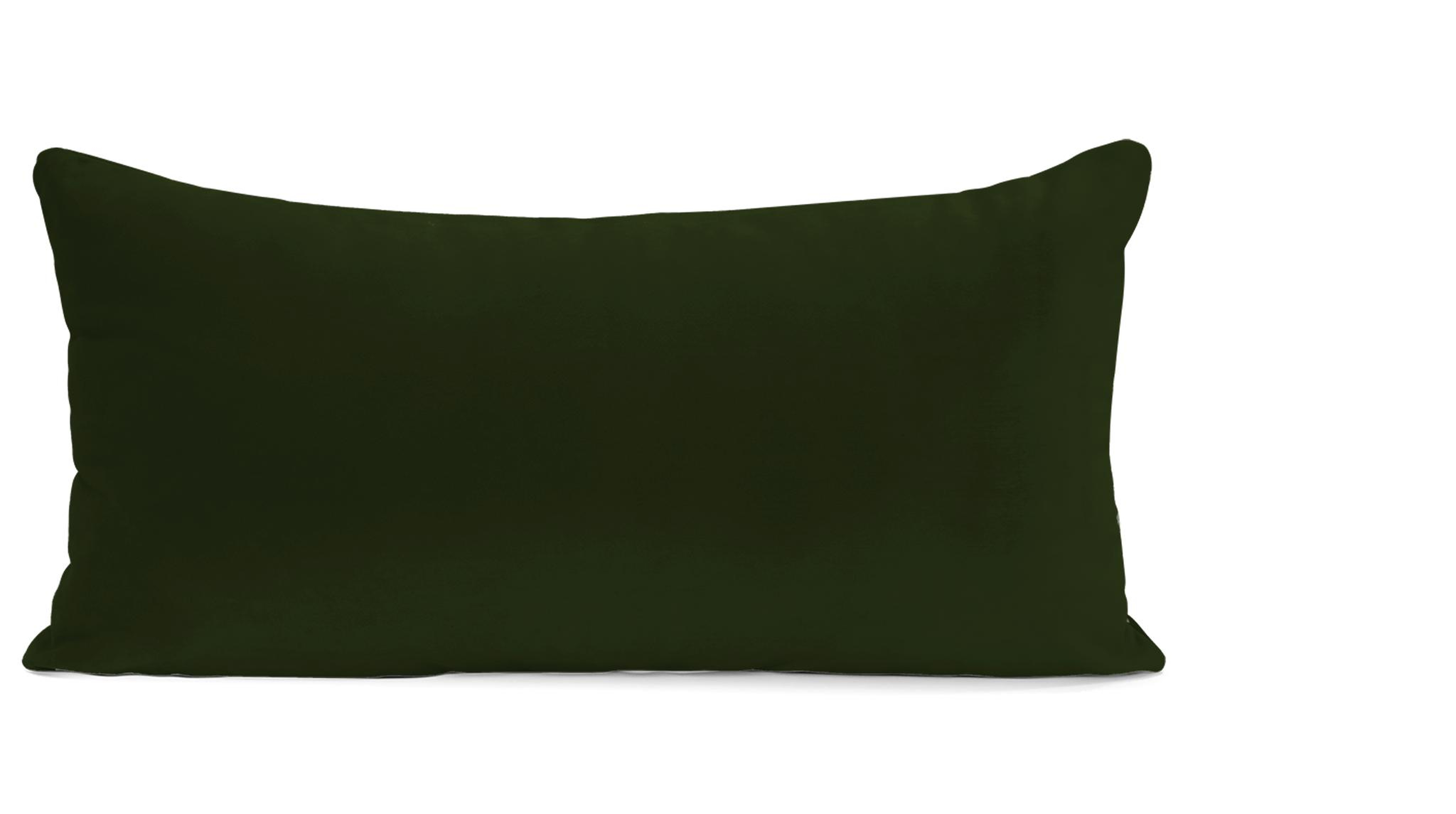 Green Minka Mid Century Modern Lumbar Pillow - Royale Forest - Joybird