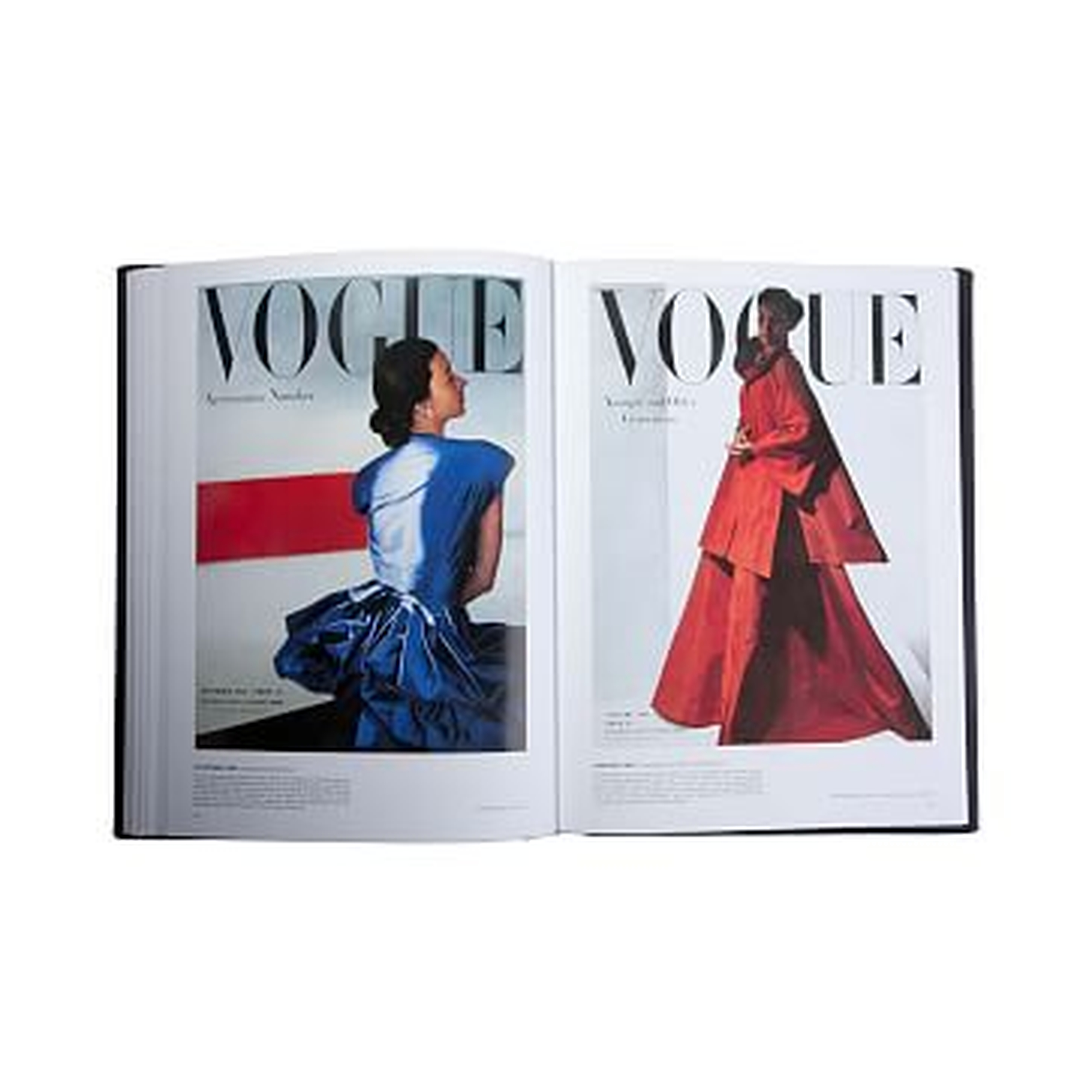 Vogue Covers Book, Italian Matte Metallic Finish Leather, Multi - West Elm