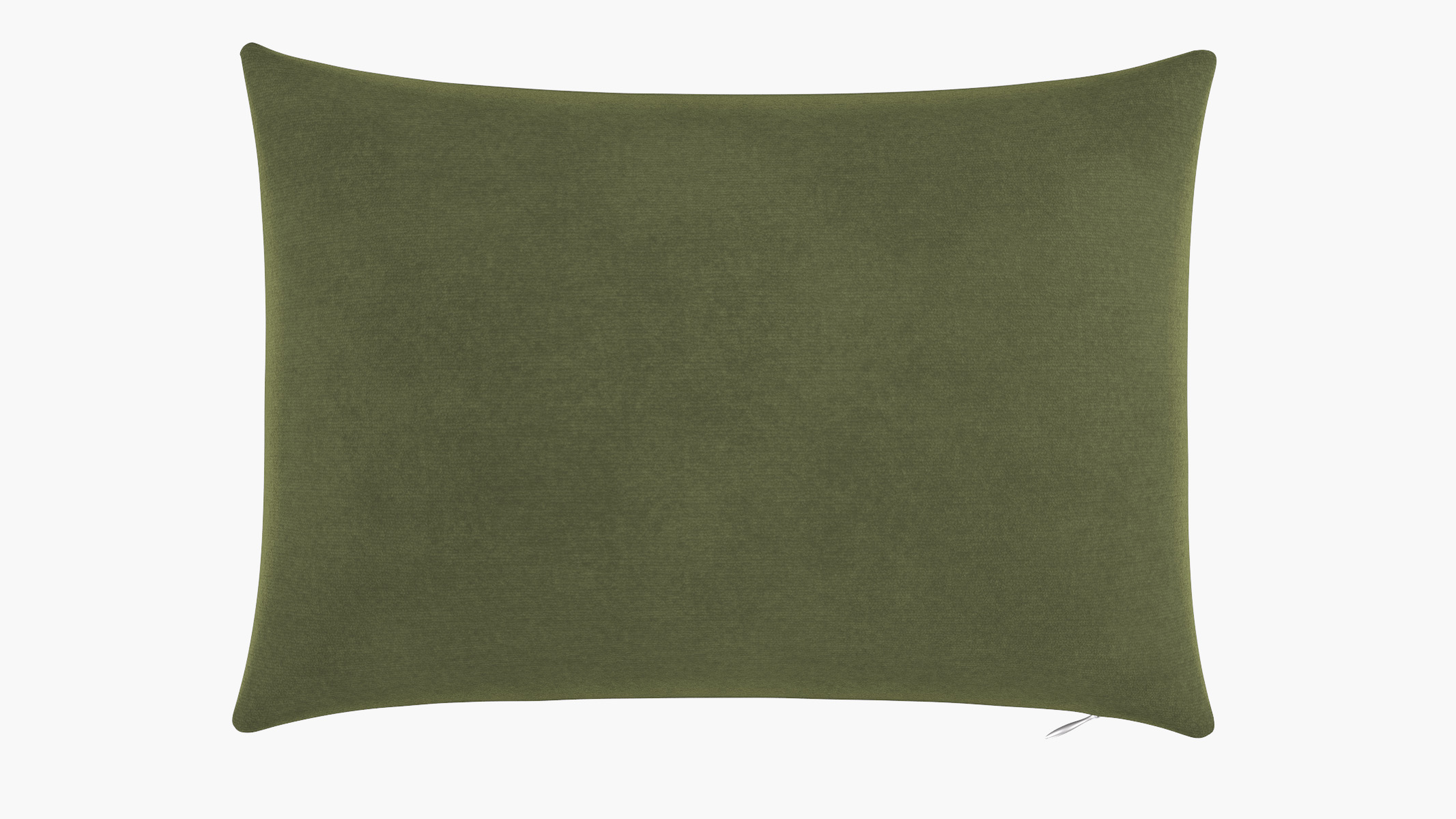 Throw Pillow 14" x 20", Zucchini Luxe Velvet, 14" x 20" - The Inside
